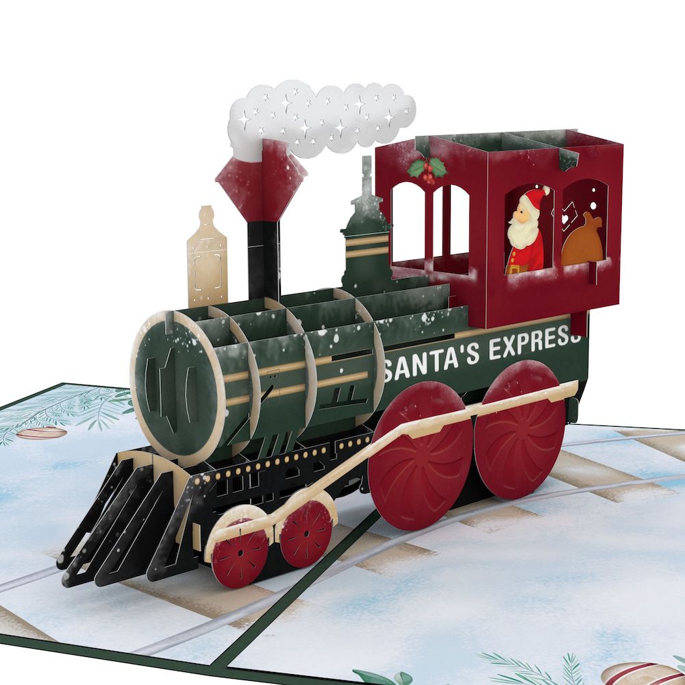 Santa Christmas Train Pop-Up Card、mySite、solidvoid
