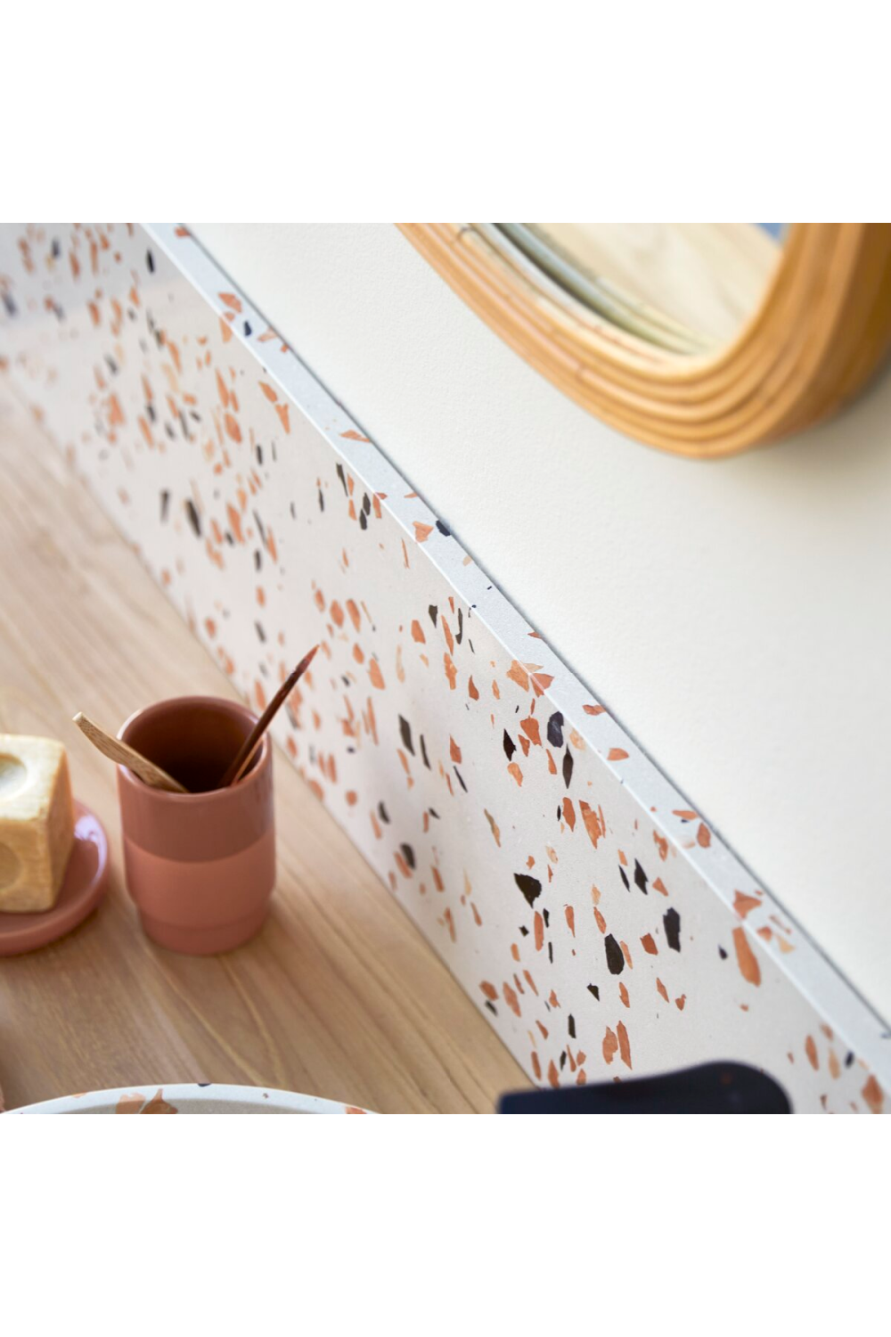 Brown Premium Terrazzo Backsplash | Tikamoon Ava、mySite、neckold
