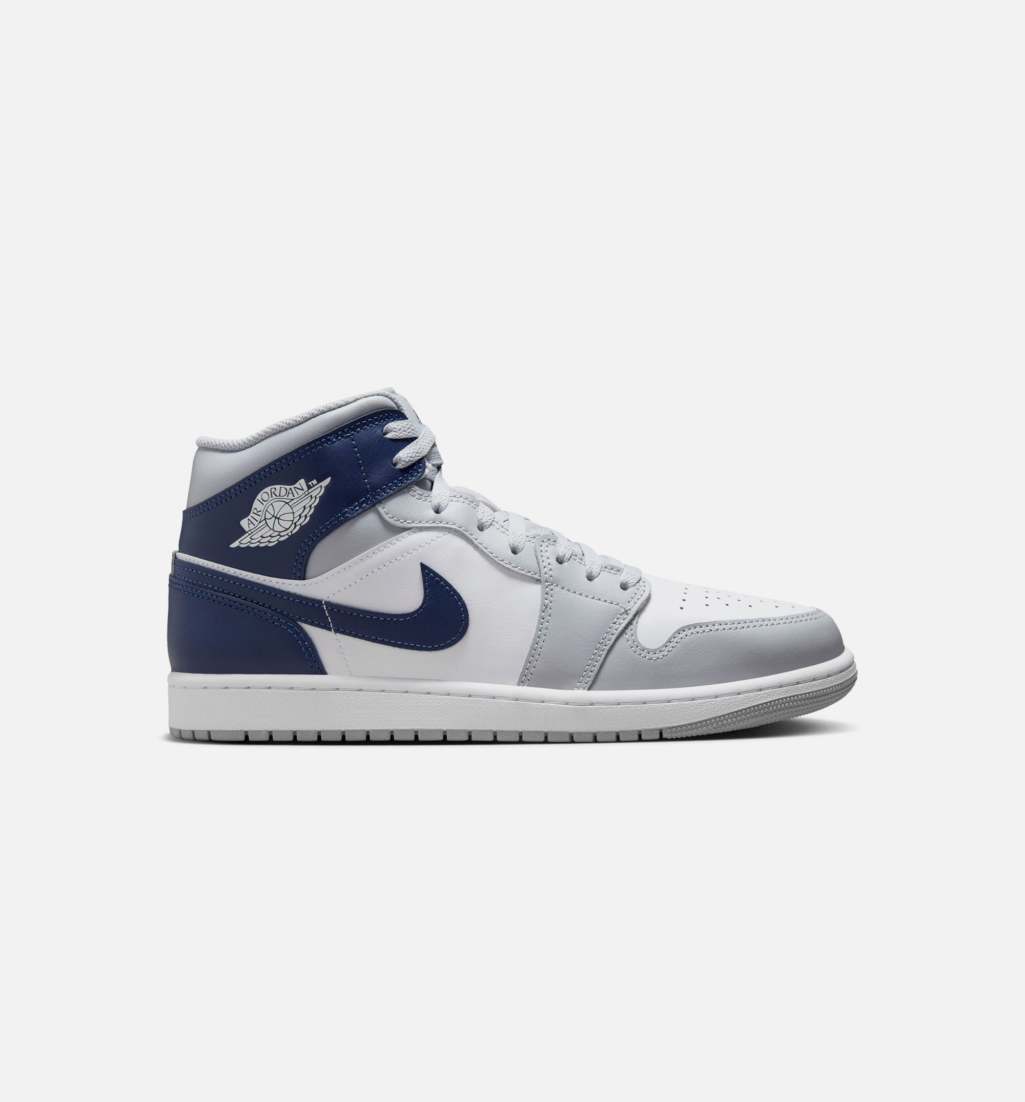 Air Jordan 1 Mid Mens Lifestyle Shoe - White/Wolf Grey/Midnight Navy、mySite、dreamappss