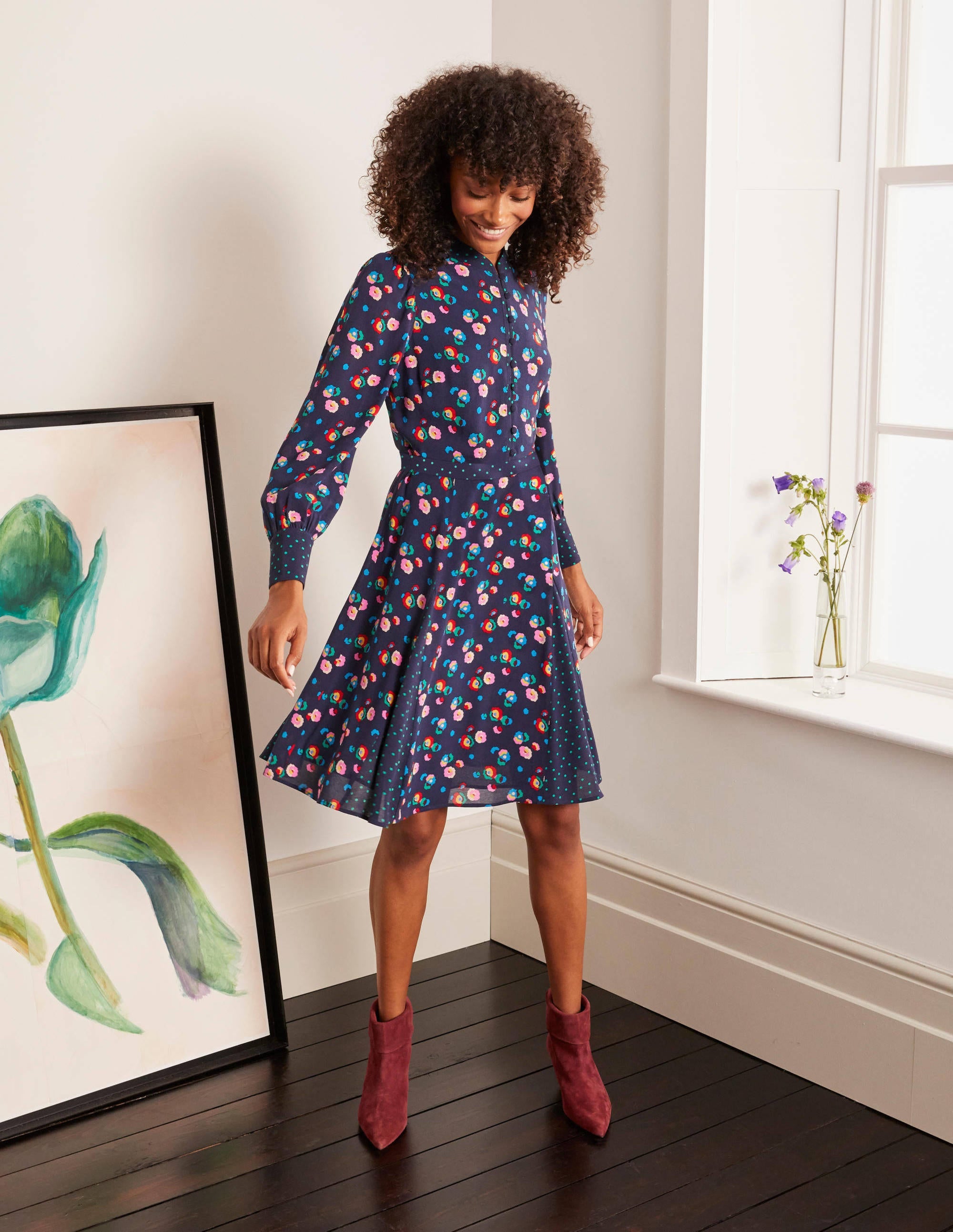  Christina Dress-Navy, Billowy Peony、mySite、ashleygrahame