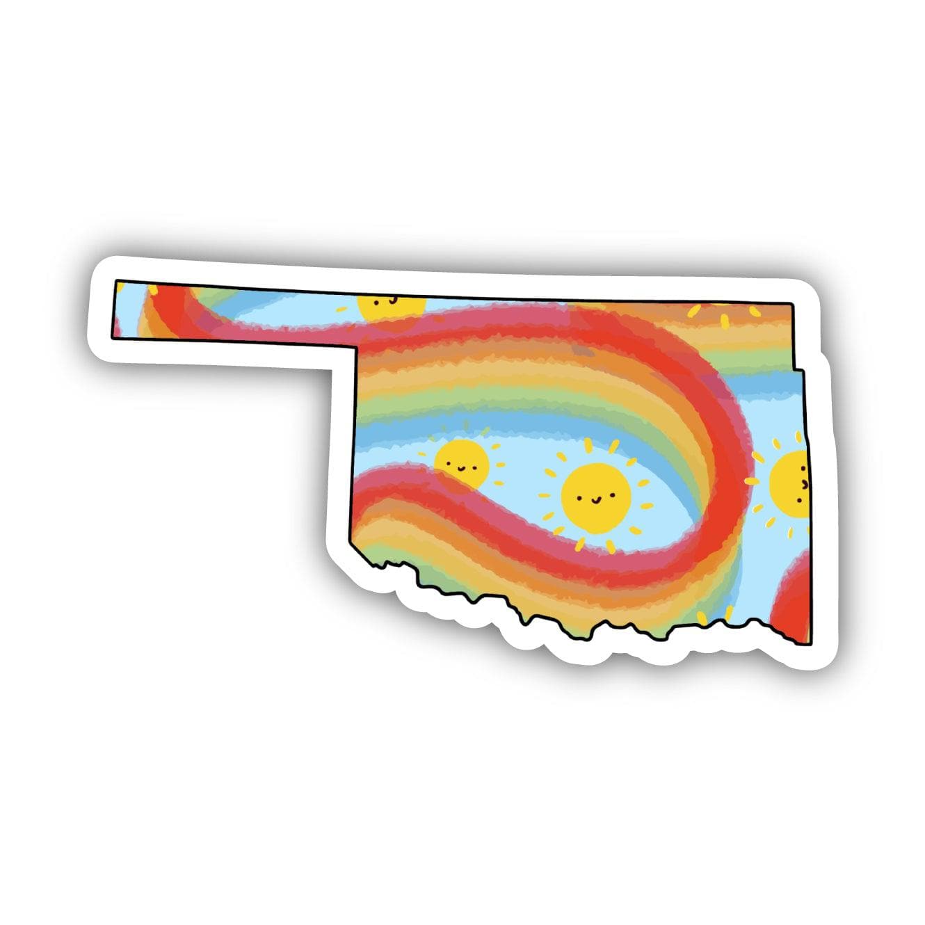  Oklahoma Rainbow Fun Sticker、mySite、ghnorth