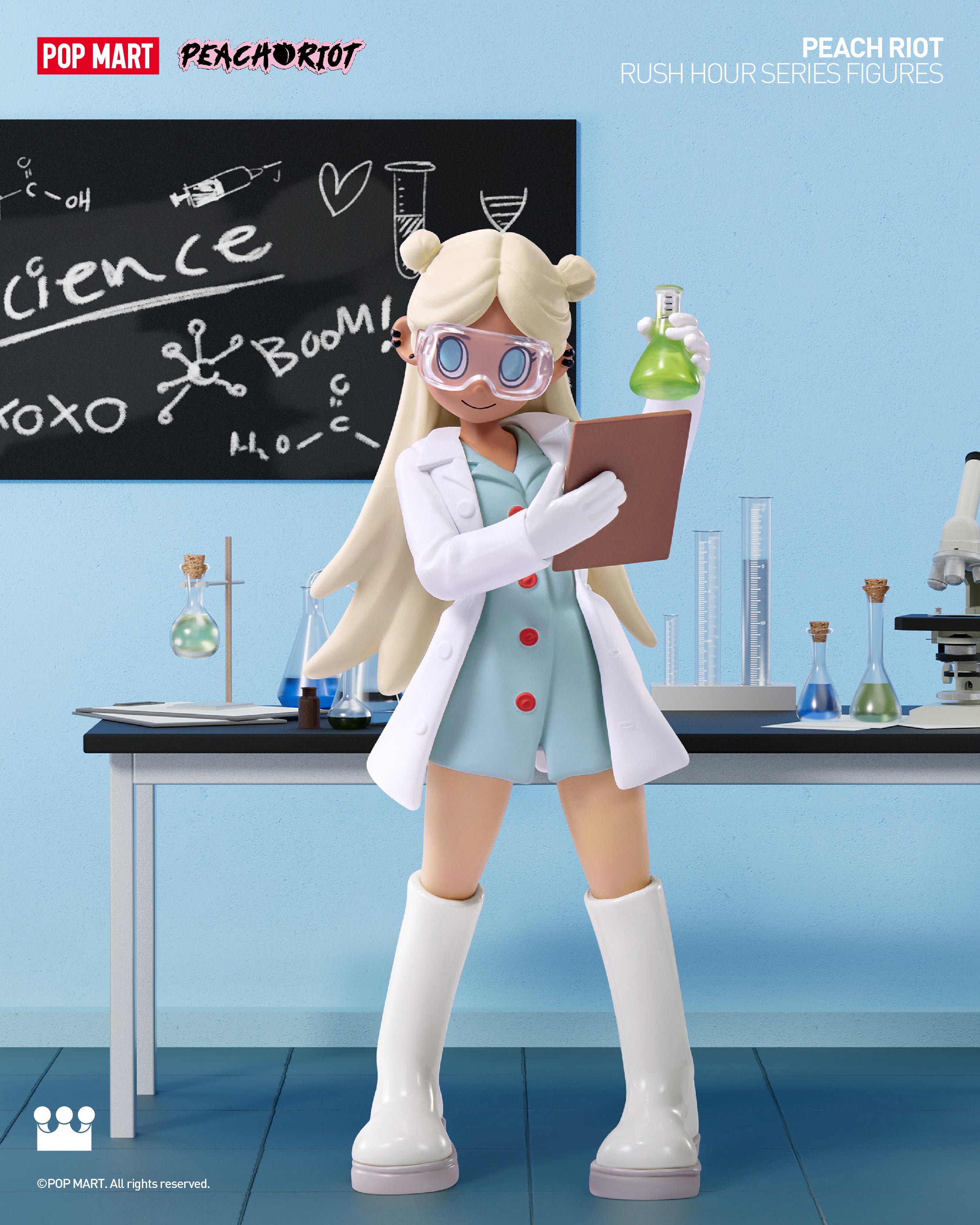  POP MART Peach Riot Rush Hour Series Figures、mySite、greenlandpopulation