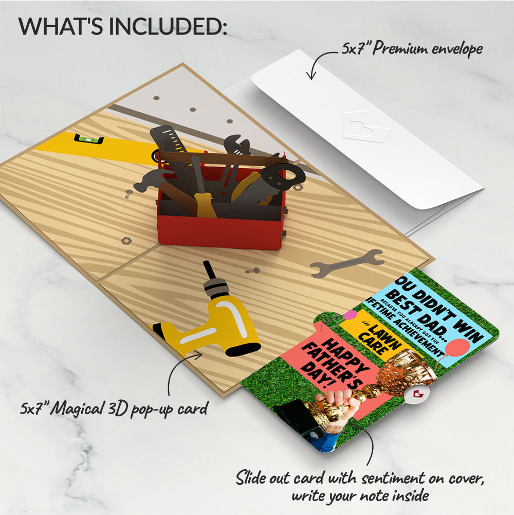 Toolbox Father's Day Pop-Up Card and Trophy Lawn Care Sentiment Set、mySite、solidvoid