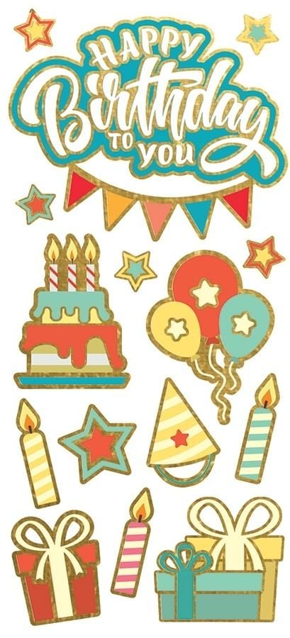  Decorative Stickers - Birthday Faux Enamel、mySite、ghnorth