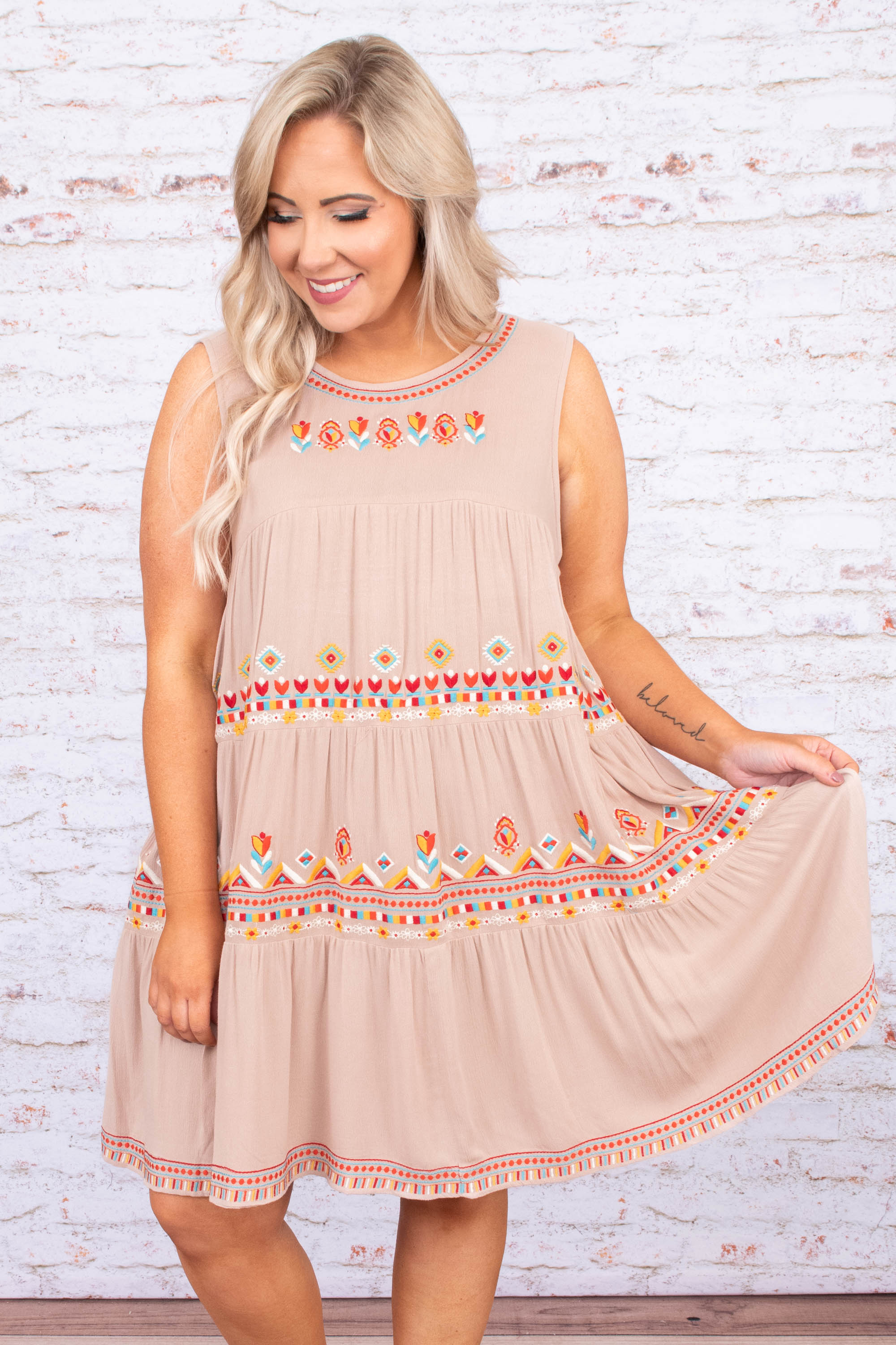  Winds of Time Dress, Taupe、mySite、justintrudeaud