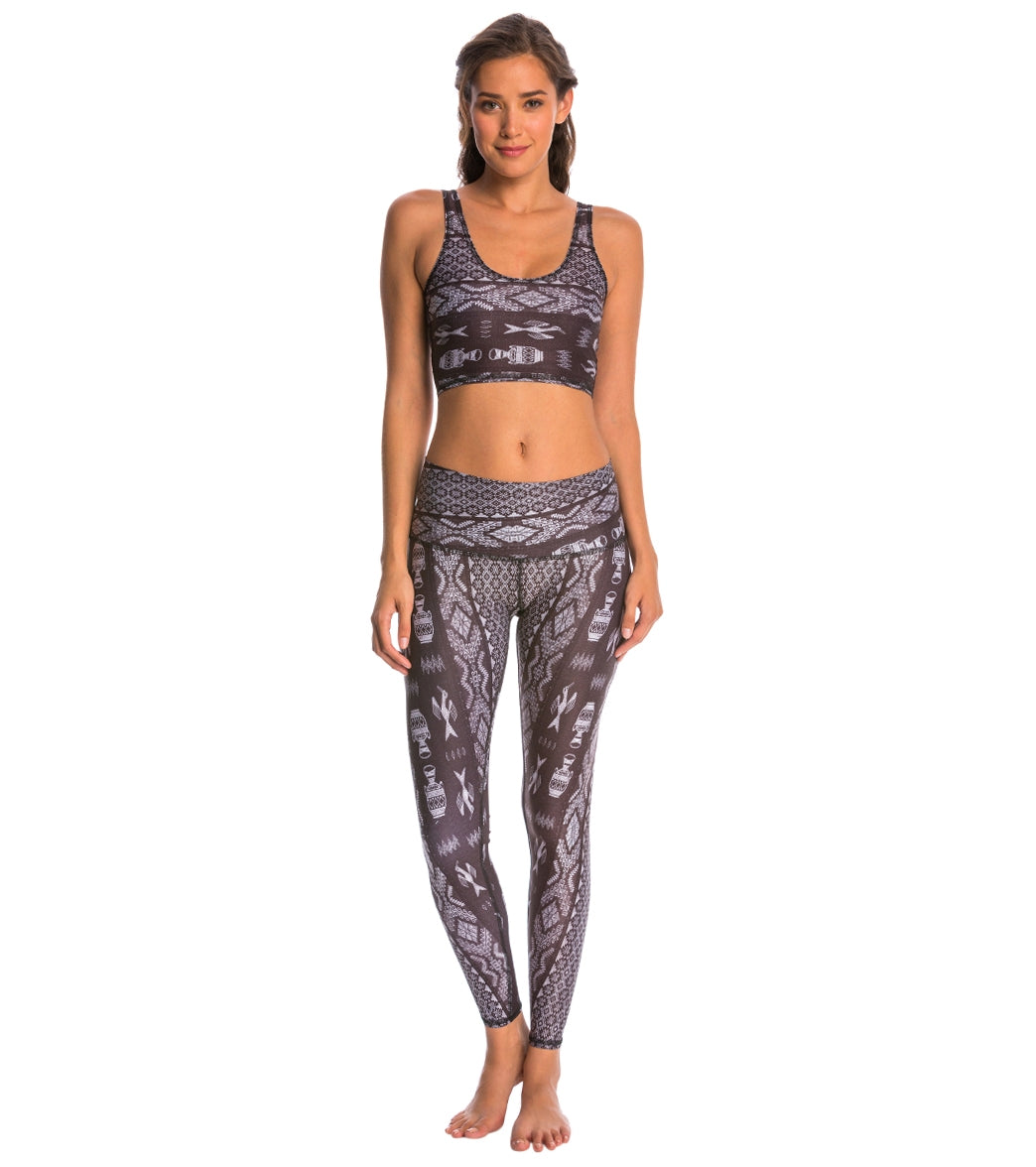 Teeki Diamond Tribe Charcoal Hot Yoga Pants、mySite、noshort