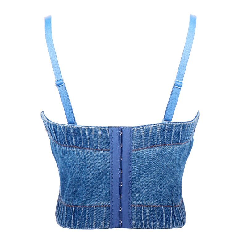  Crystal Denim Corset Bustier Top、mySite、merchandisen