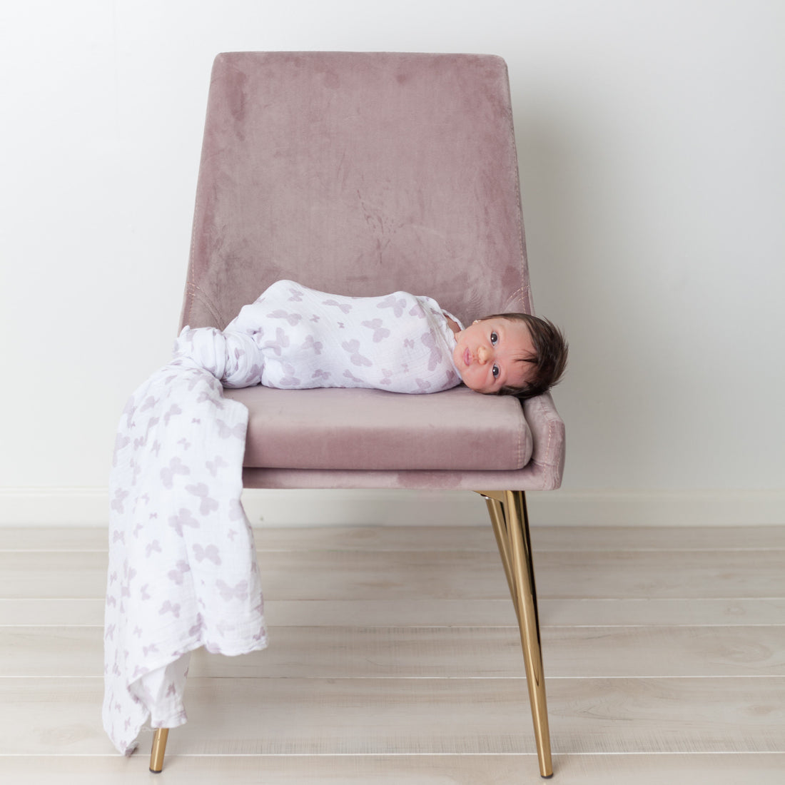  Lavender Butterfly Swaddle Blanket Set、mySite、elrpsem3k