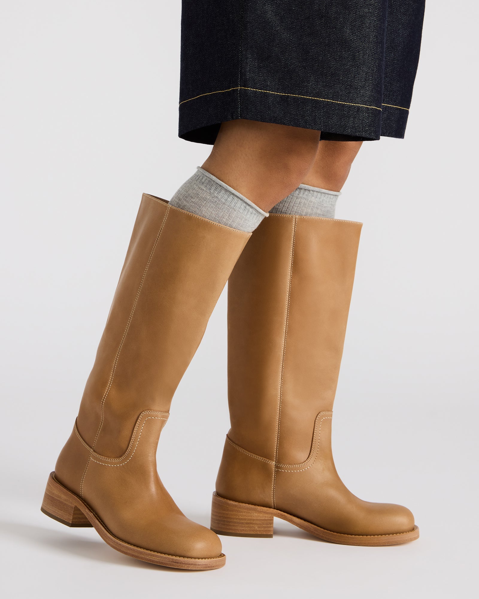 RIGGS BLACK LEATHER WIDE CALF、mySite、gtrtttuynbv