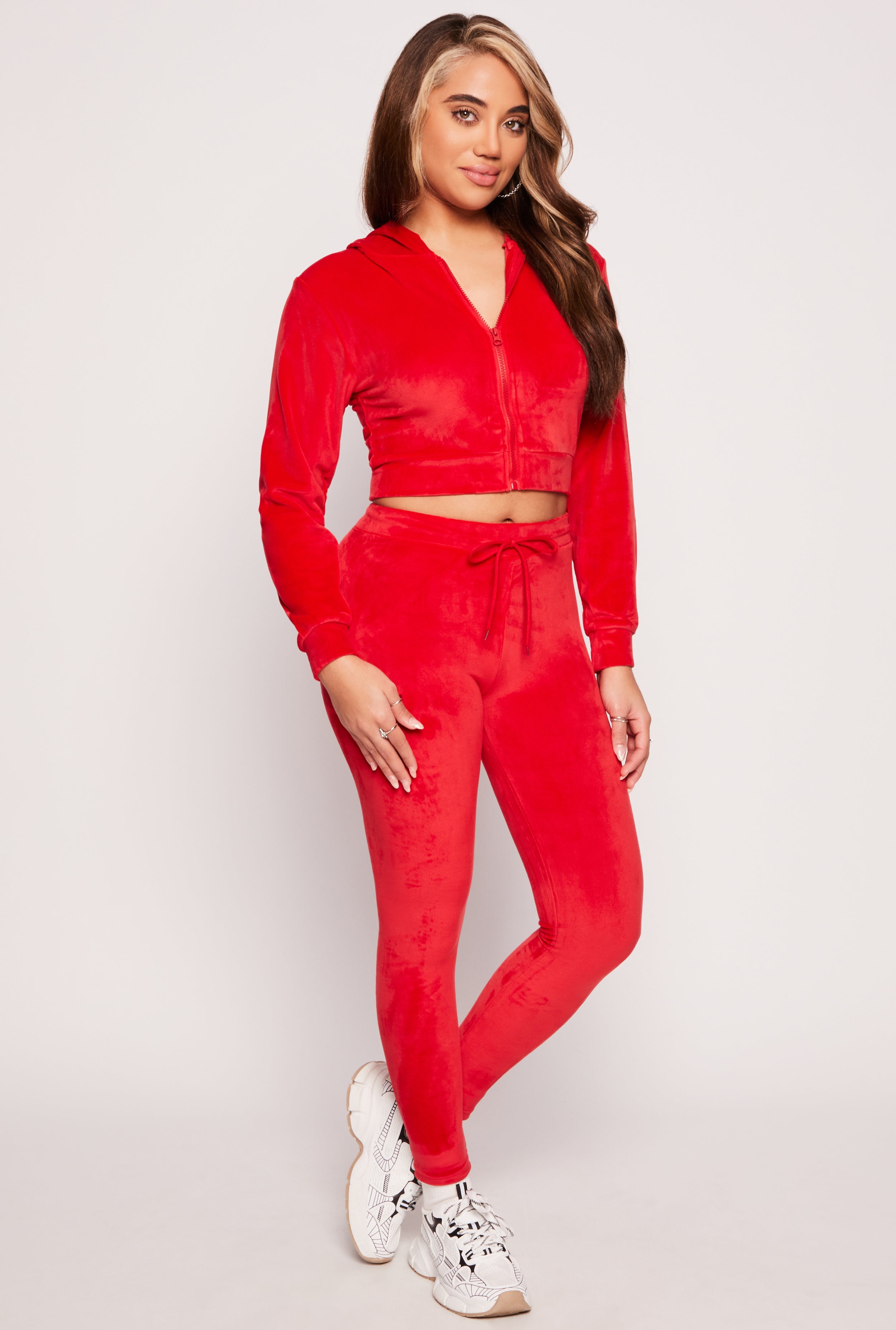 High Waisted Velour Drawstring Pants、mySite、camillekostekn