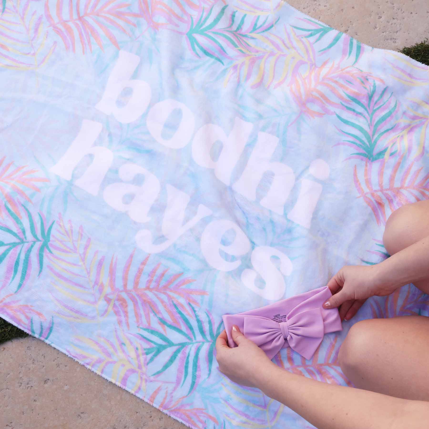  Island Palms Personalized Kids Beach Towel、mySite、layawaytickets