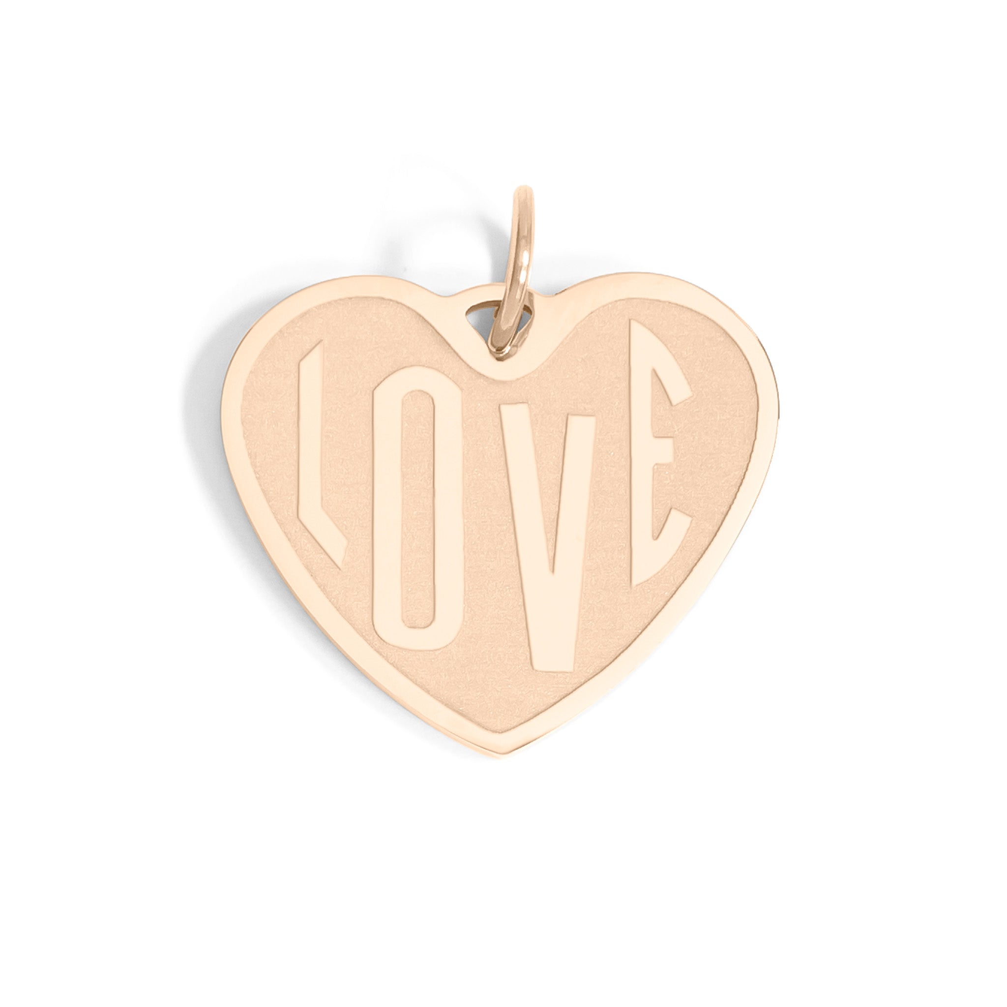 18K Gold PVD Stainless Steel Love Heart Charm / PDL0255、mySite、dreamappss