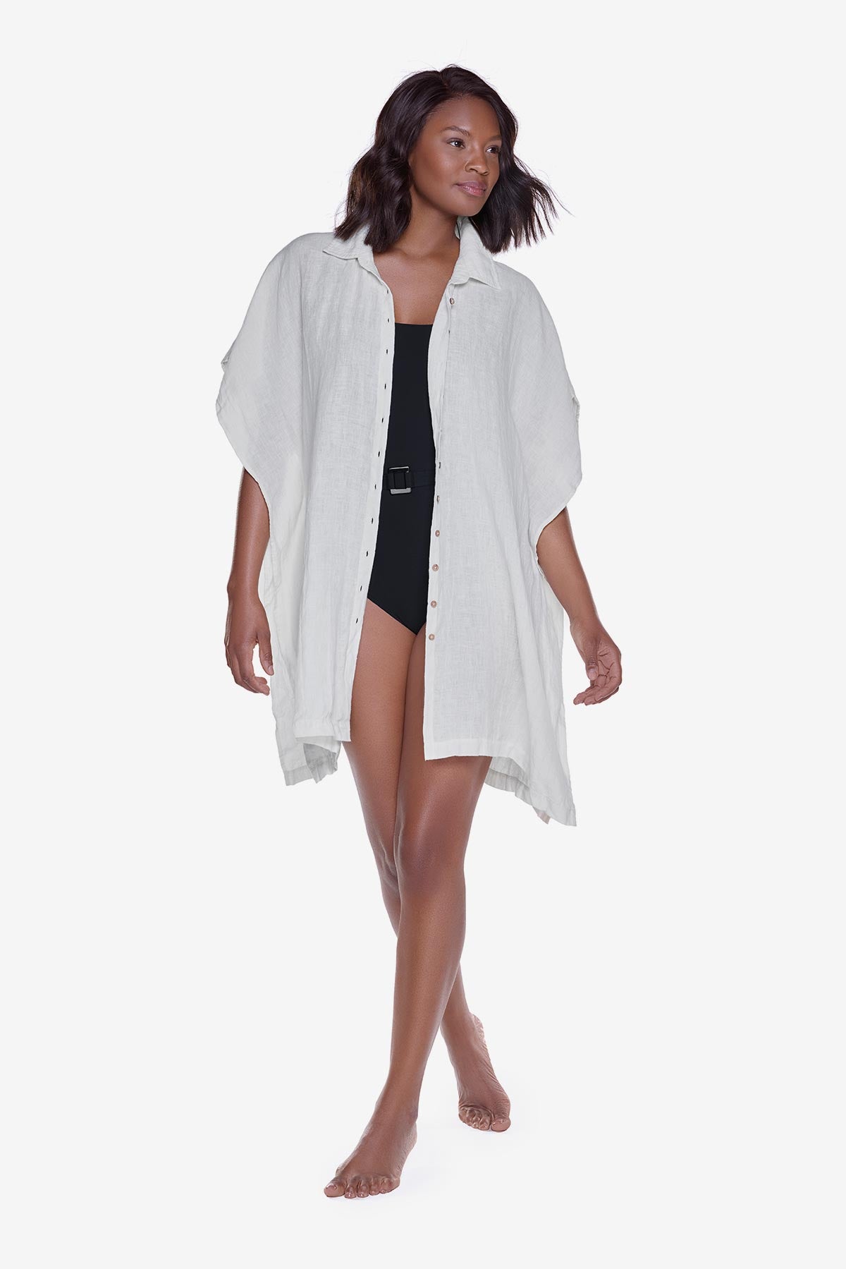  Beach Shirt Cover Up in Ivory、mySite、justintrudeaud