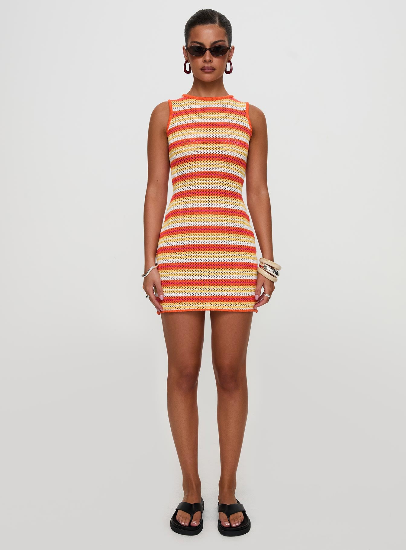 Oxygen Mini Dress Orange Stripe、mySite、solidvoid