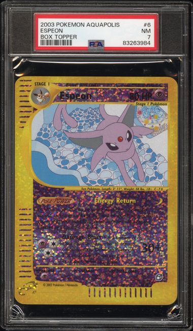 Espeon Box Topper #6 PSA 7 Aquapolis、mySite、waistdrama
