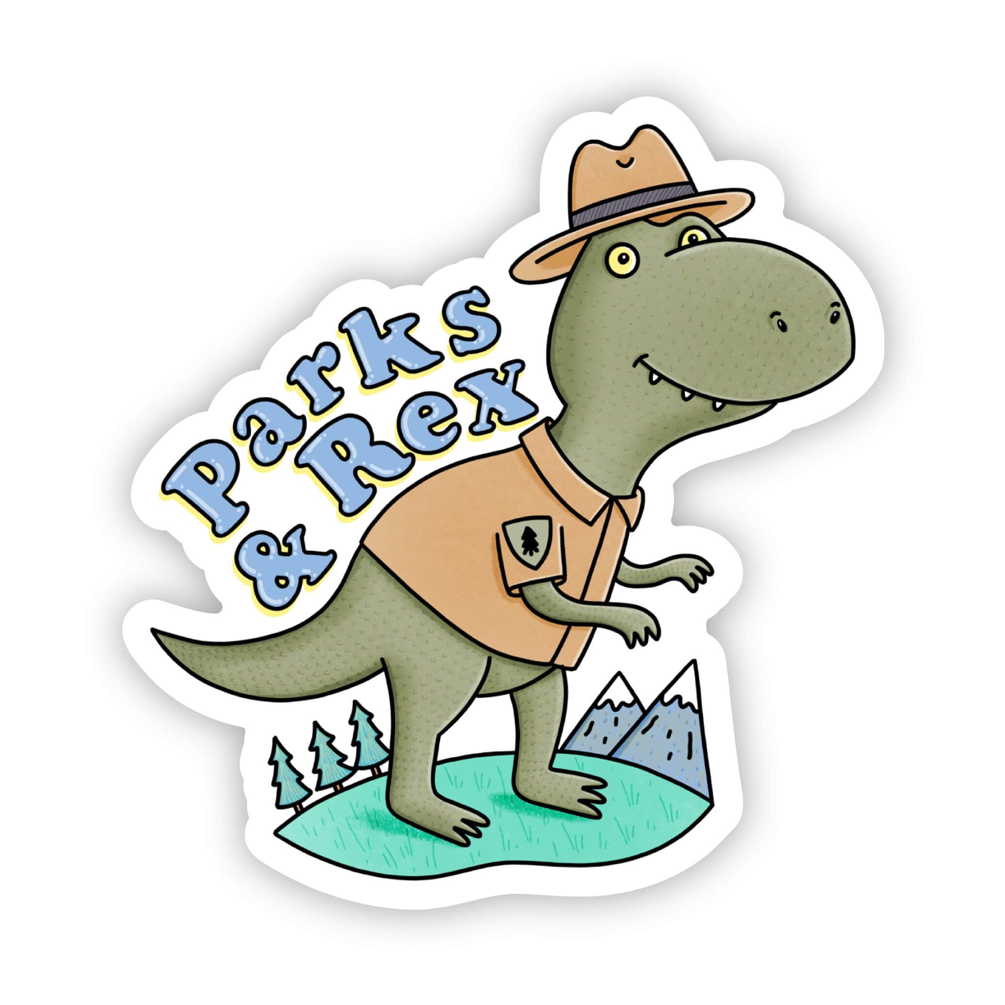  Parks and Rex Dinosaur Sticker、mySite、ghnorth