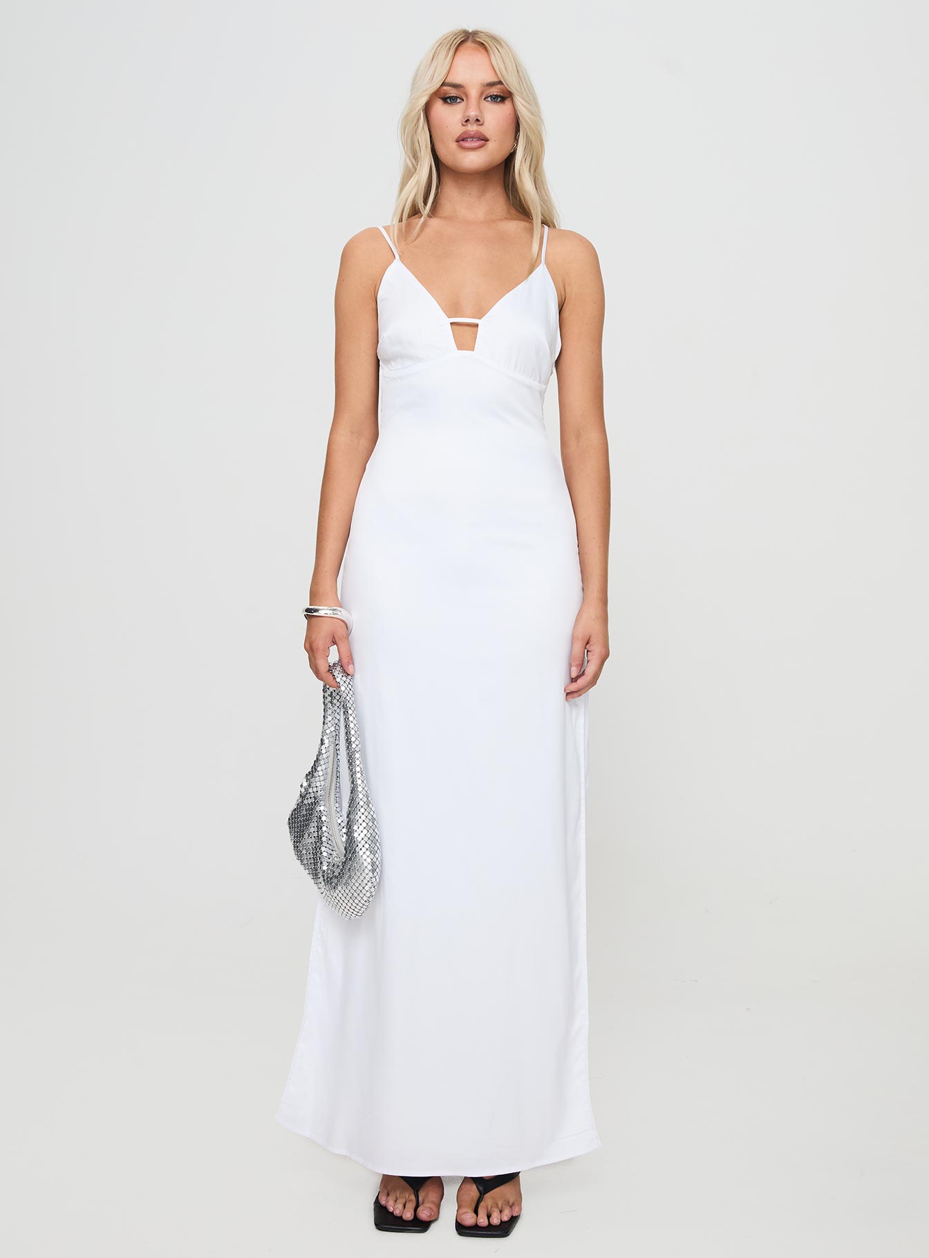 Atheria Maxi Dress White、mySite、solidvoid