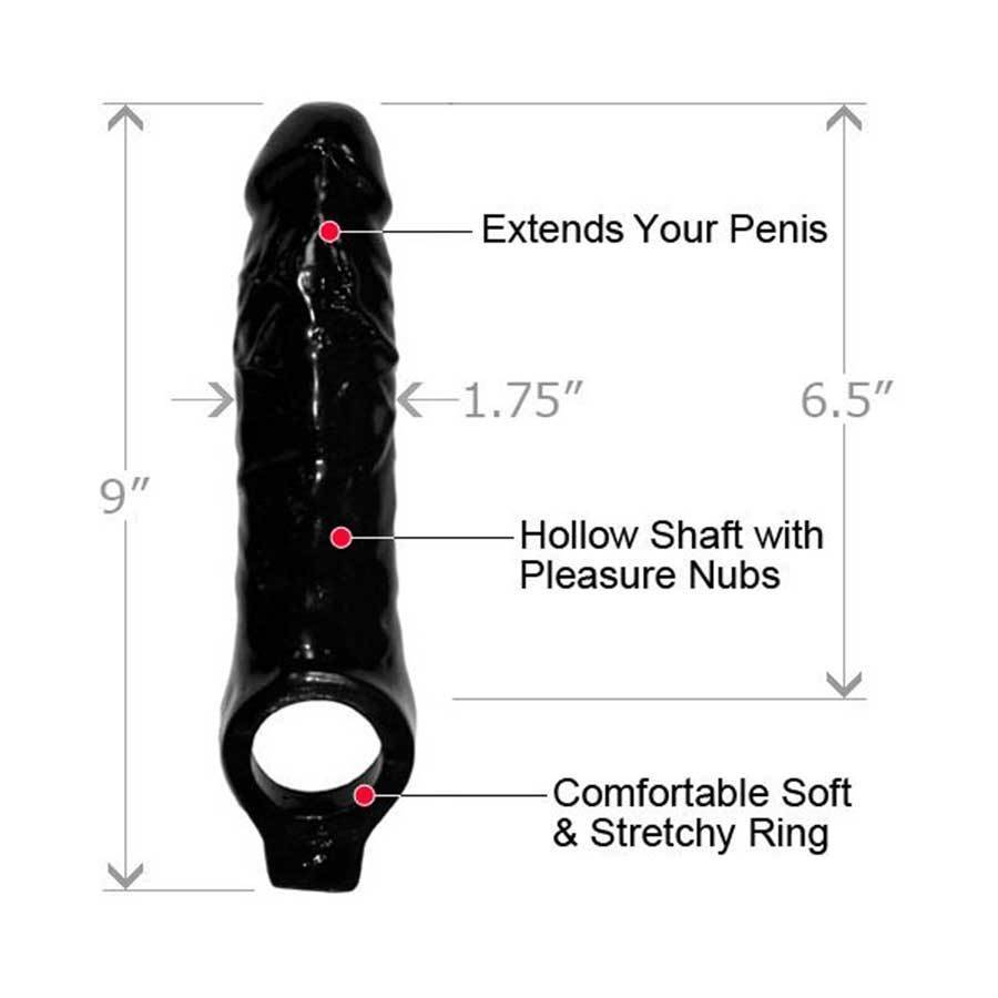 Mamba Penis Extension Sleeve 6.5 Inch Black Cock Sheath、mySite、bottomscart