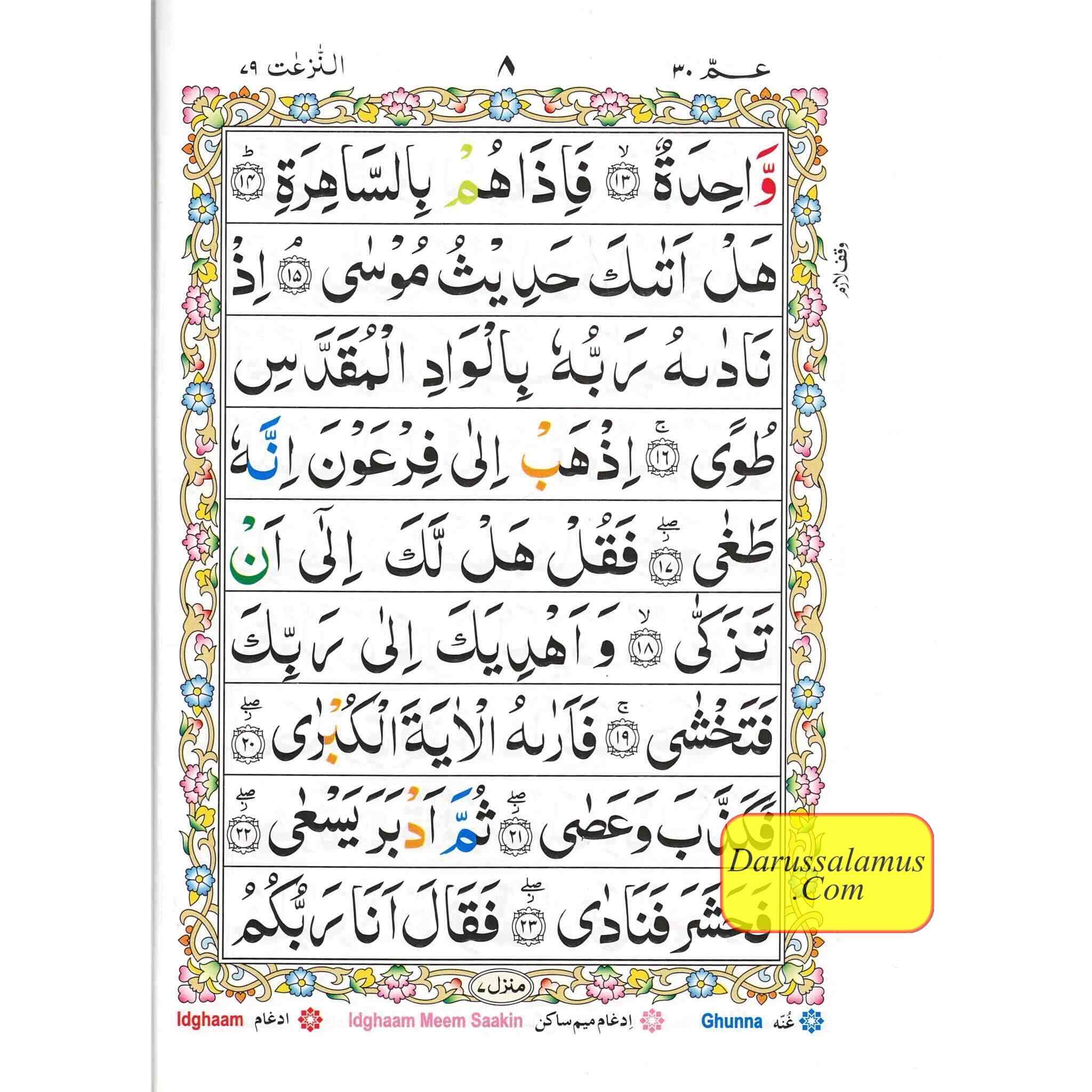 Juzz Amma with Colour Coded Tajweed Rules: Persian ,Pakistani ,Indian Script,Ref 430、mySite、topwebapps