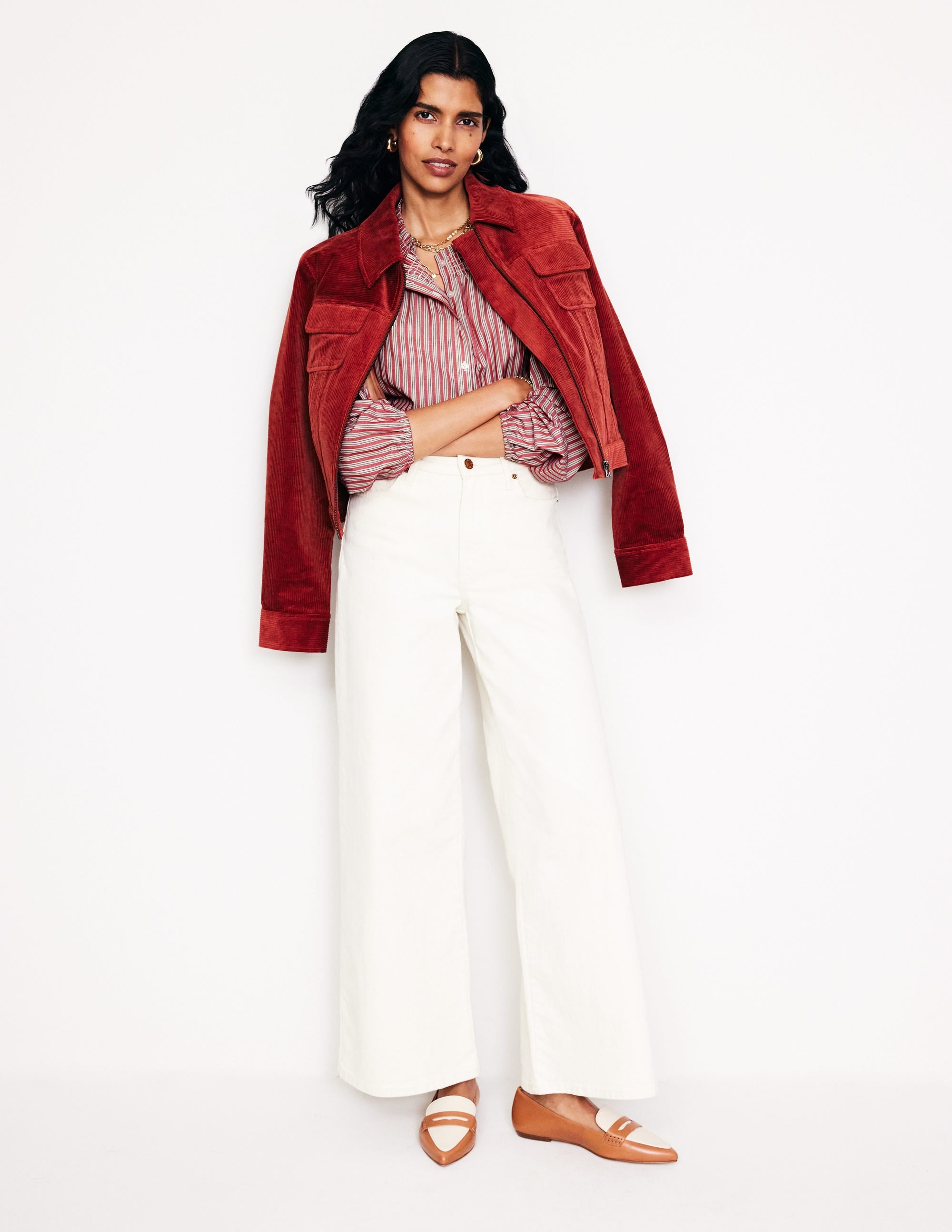  Mae Cotton Smocked Blouse-Red Stripe、mySite、ashleygrahame