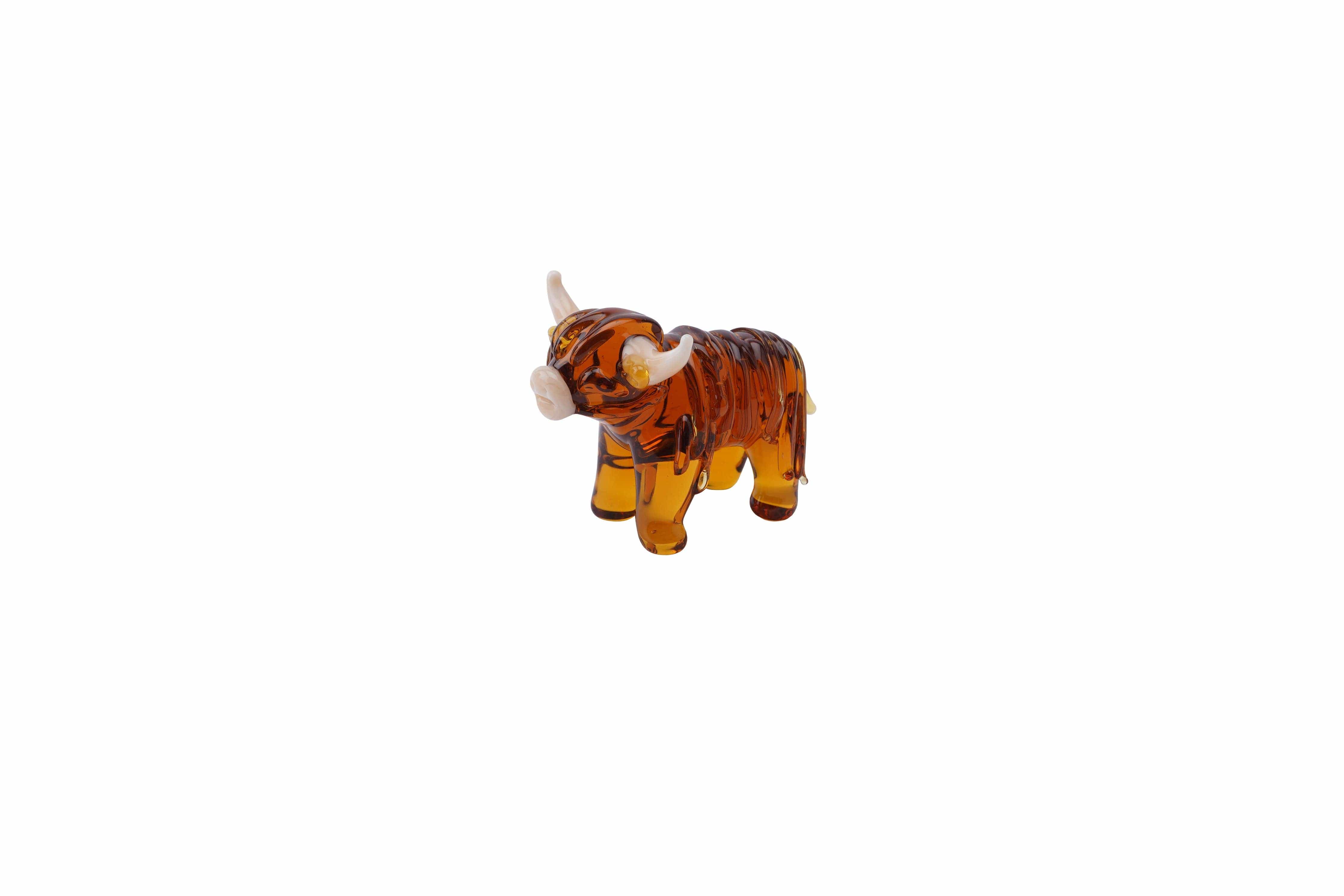Hand Blown Glass Highland Cow Ornament in Gift Box、mySite、g9winljtr