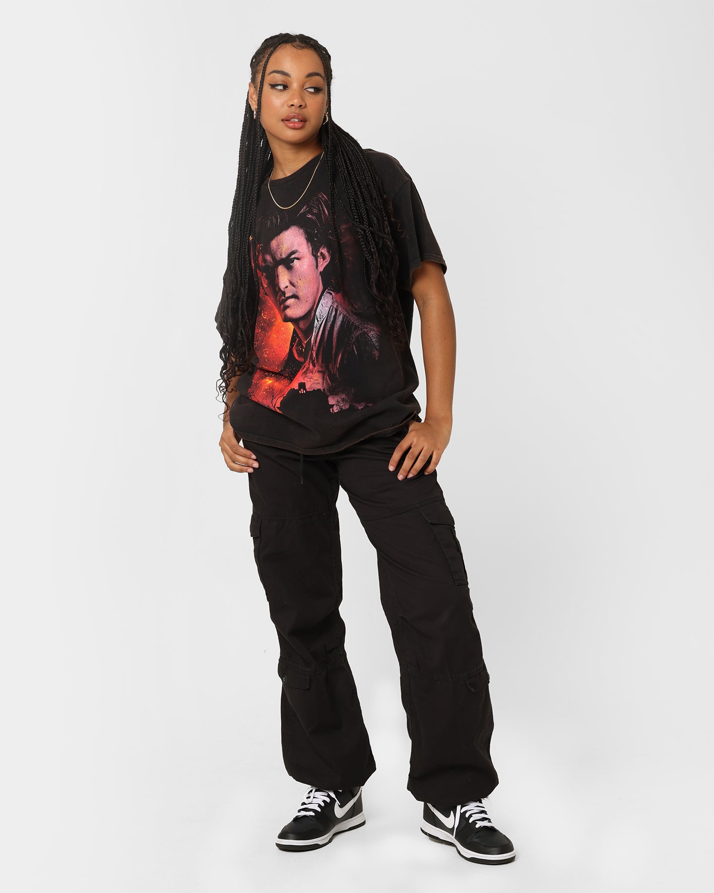 Goat Crew X Stranger Things Steve Vintage T-Shirt Black Wash、mySite、zt4zffjzw