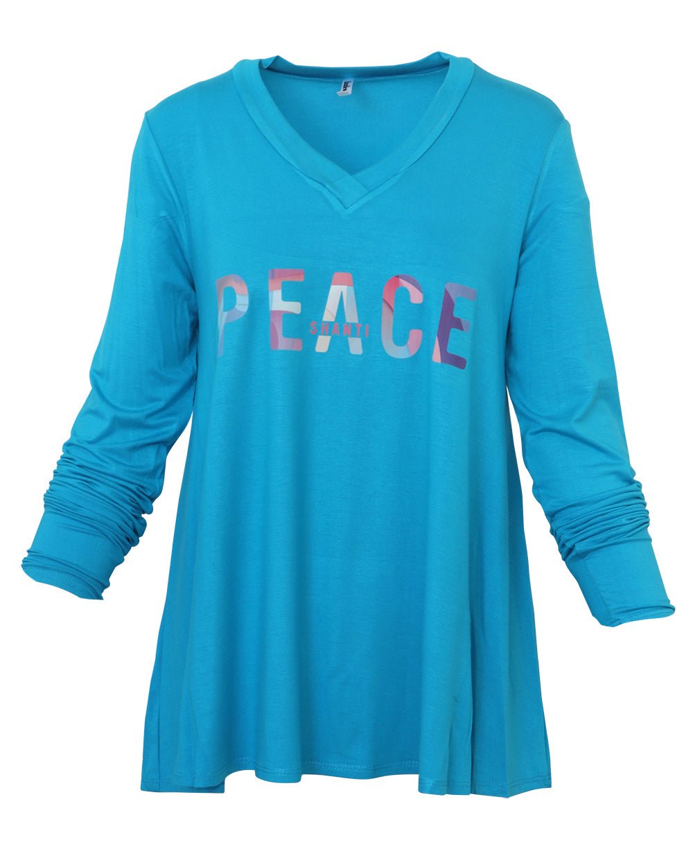 Tranquility Tunic Top with Peace, Shanti Inspirational Design、mySite、topwebapps