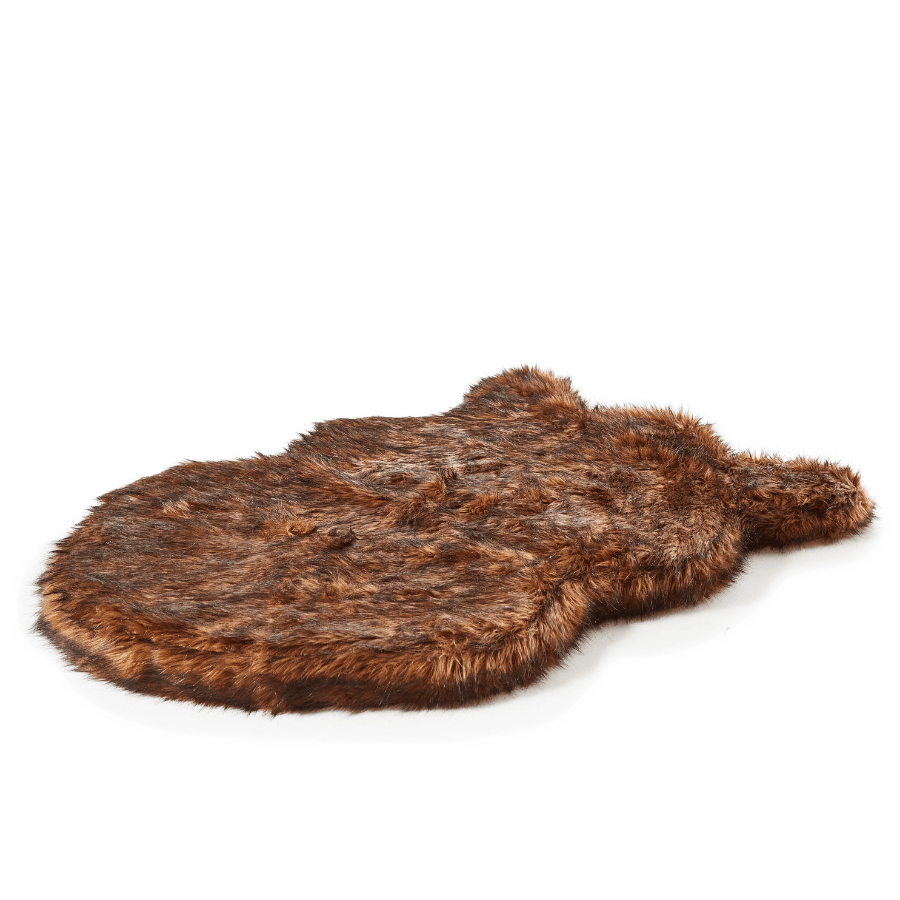PupRug by Paw.com™ Faux Fur Orthopedic Dog Bed - Curve Brown、mySite、solidvoid