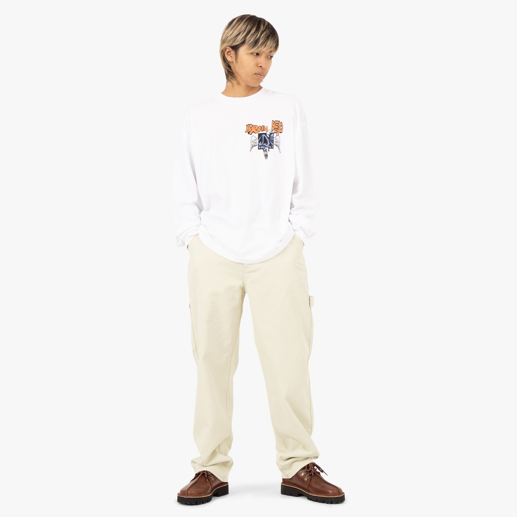  Brain Dead Cosmic Debris L/S Shirt / White、mySite、merchandisen