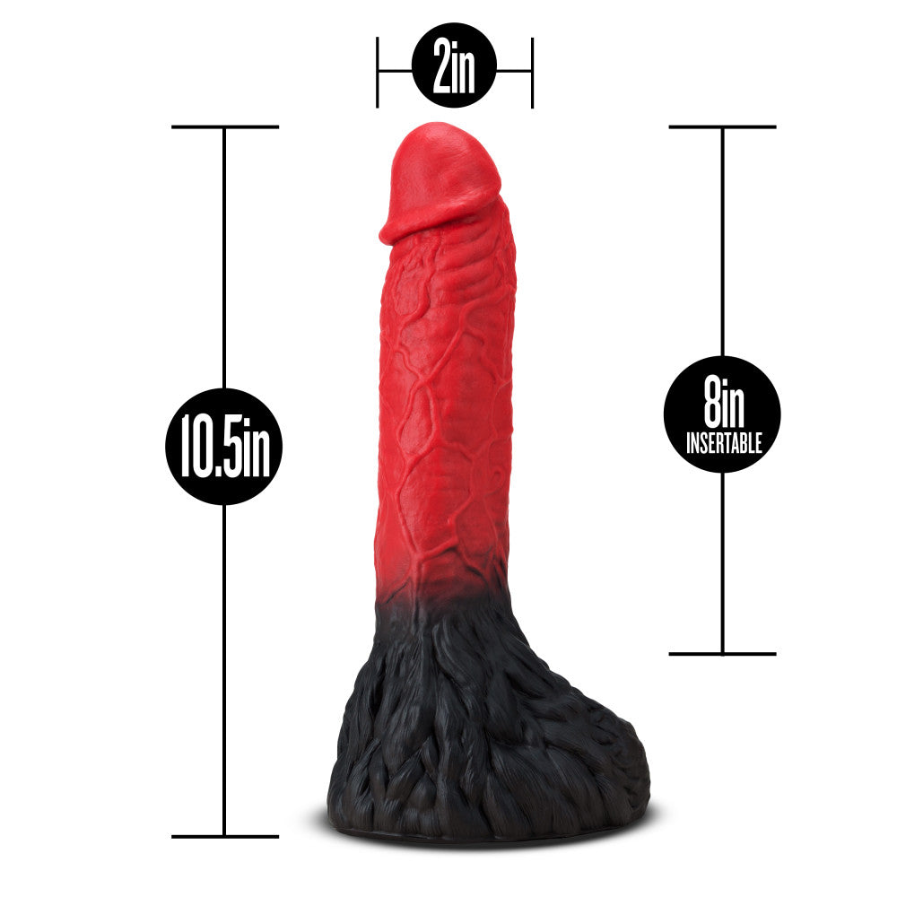 The Realm By Blush® | Lycan Red 10.5-Inch Long Dildo With Lock On Base、mySite、bottomscart