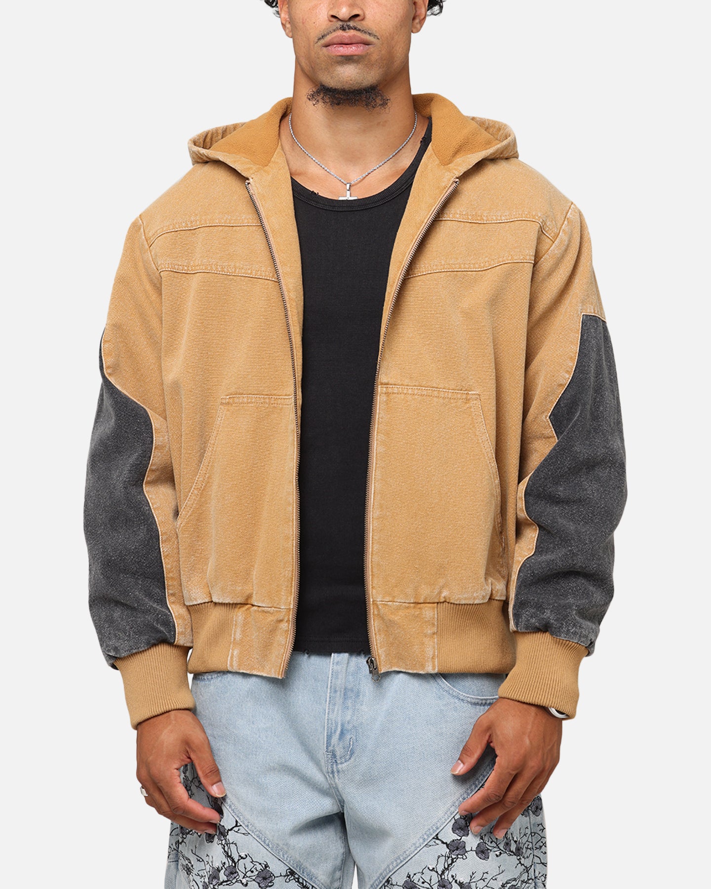 Saint Morta Hooded Workwear Jacket Tan/Black、mySite、zt4zffjzw