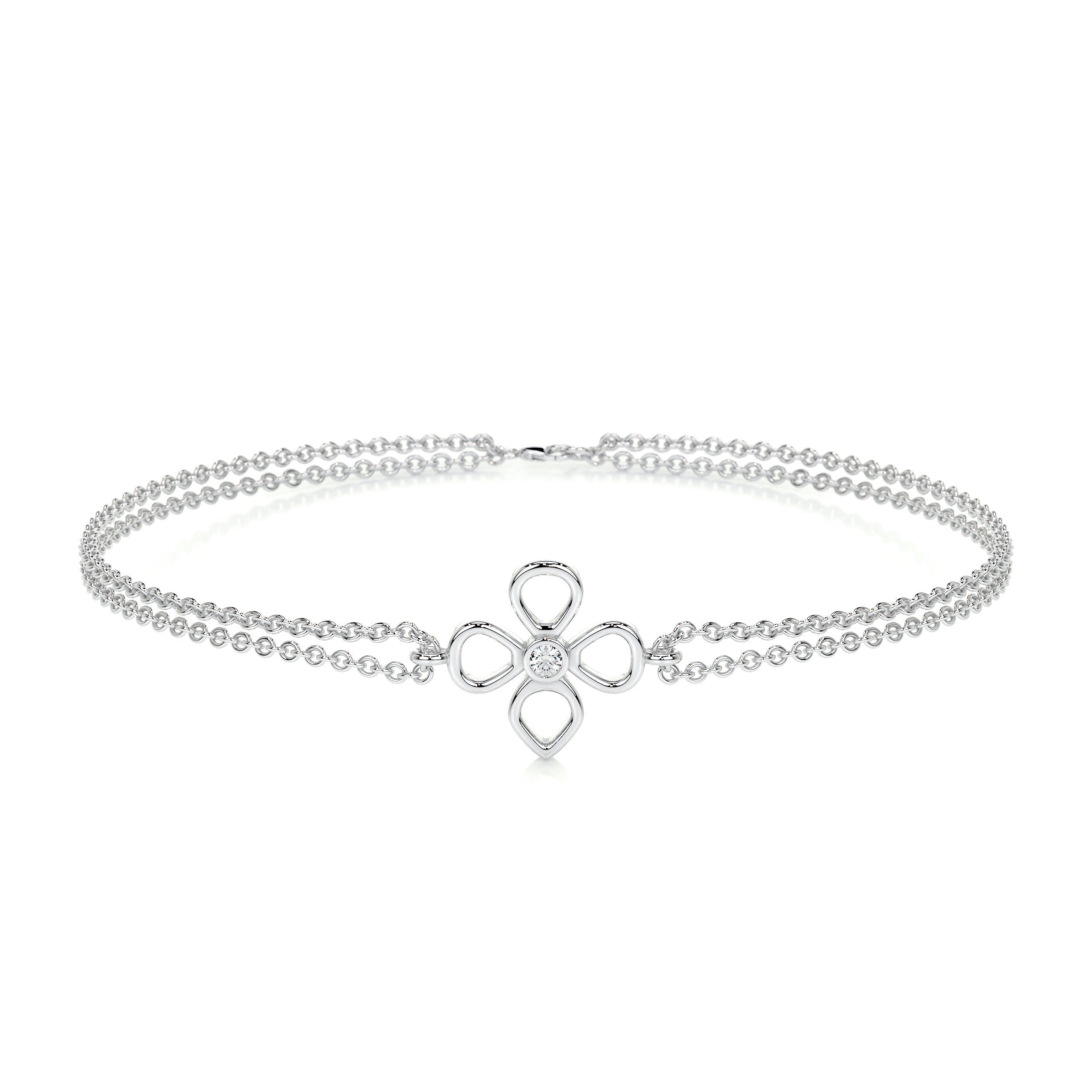 Dolores Lab Grown Diamonds Bracelet (0.02 Carat) -14K White Gold、mySite、hinf8tx79