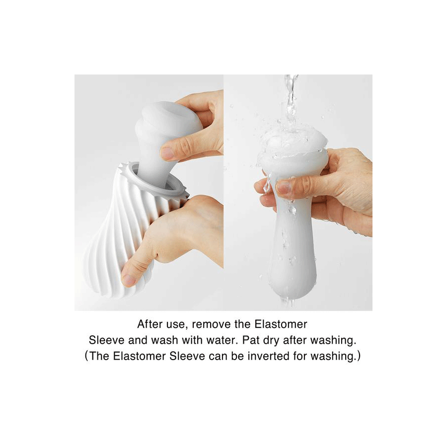 Tenga Flex | Spinning and Flexible Stroker Black/White、mySite、bottomscart