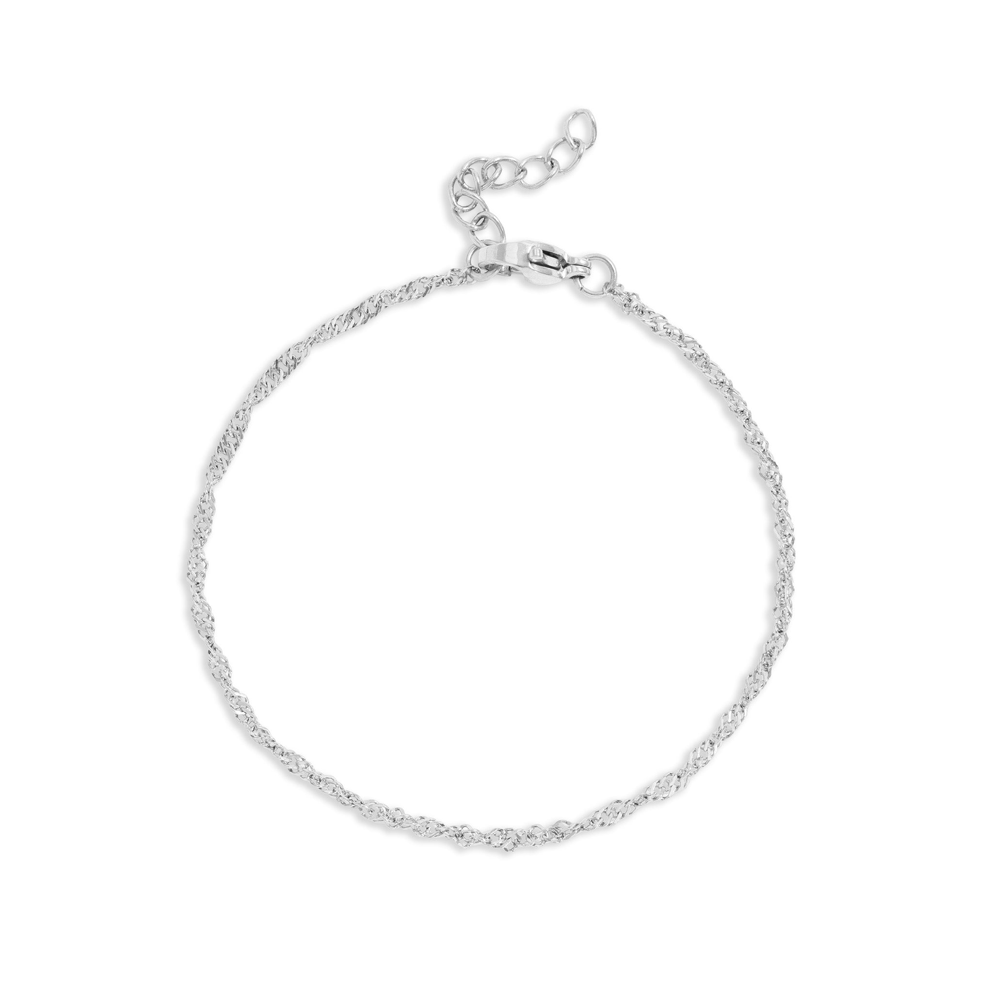 18K Gold PVD Stainless Steel Singapore Chain Bracelet / BRJ1064、mySite、dreamappss