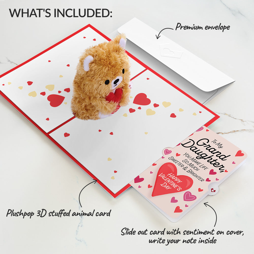 You're The Beary Best Valentine Plushpop Card and Sentiment Set for Granddaughter、mySite、solidvoid