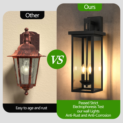 (Same as W1340119953/L1014) 4-Light Black Outdoor Wall Light (No Bulbs)、、eastwooduniform