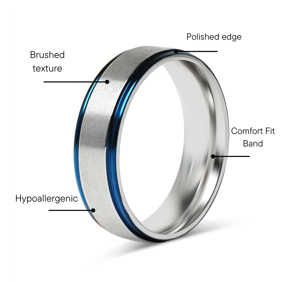 Stainless Steel Blue Trim With Brushed Center Ring / CFR7018、mySite、dreamappss