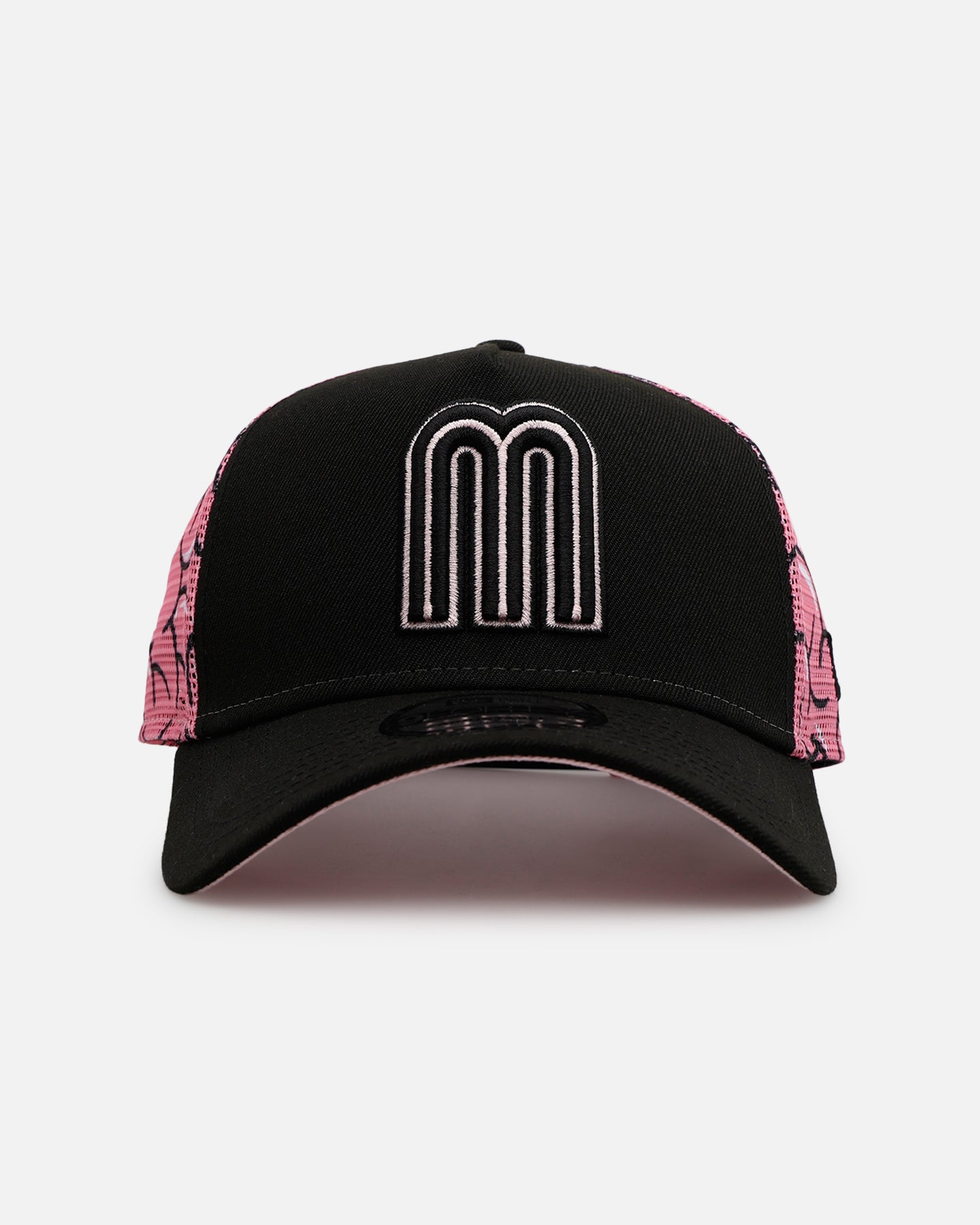 New Era Mexico National Baseball Team 'Thoughtful' 9FORTY A-Frame Trucker Snapback Black/Pink、mySite、zt4zffjzw