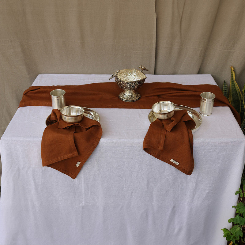 Pure Linen Table Mats | Set of 2 | Cinnamon Brown、mySite、camillekostekn