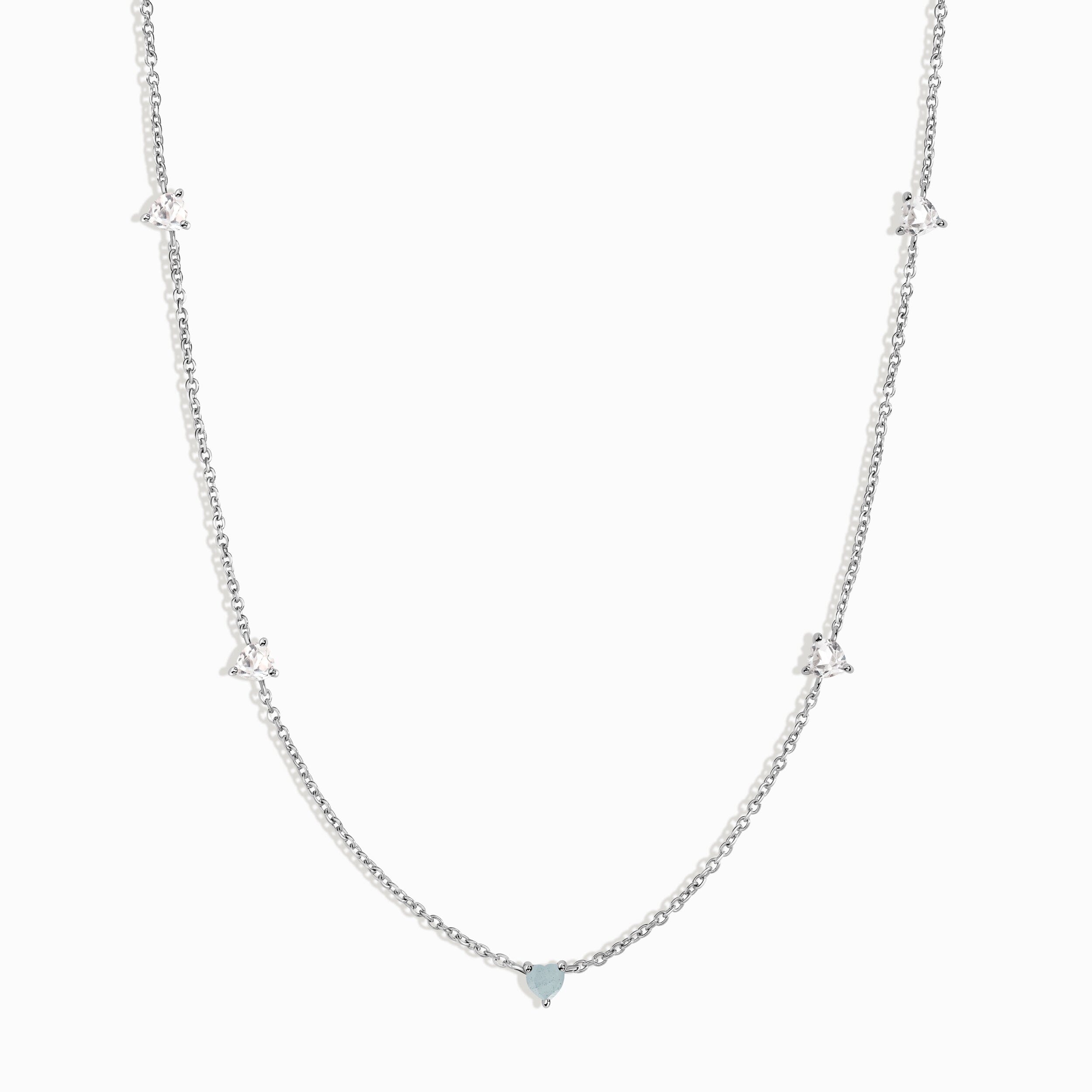 Aquamarine Necklace Never Without My Gem - March Birthstone、mySite、hinf8tx79
