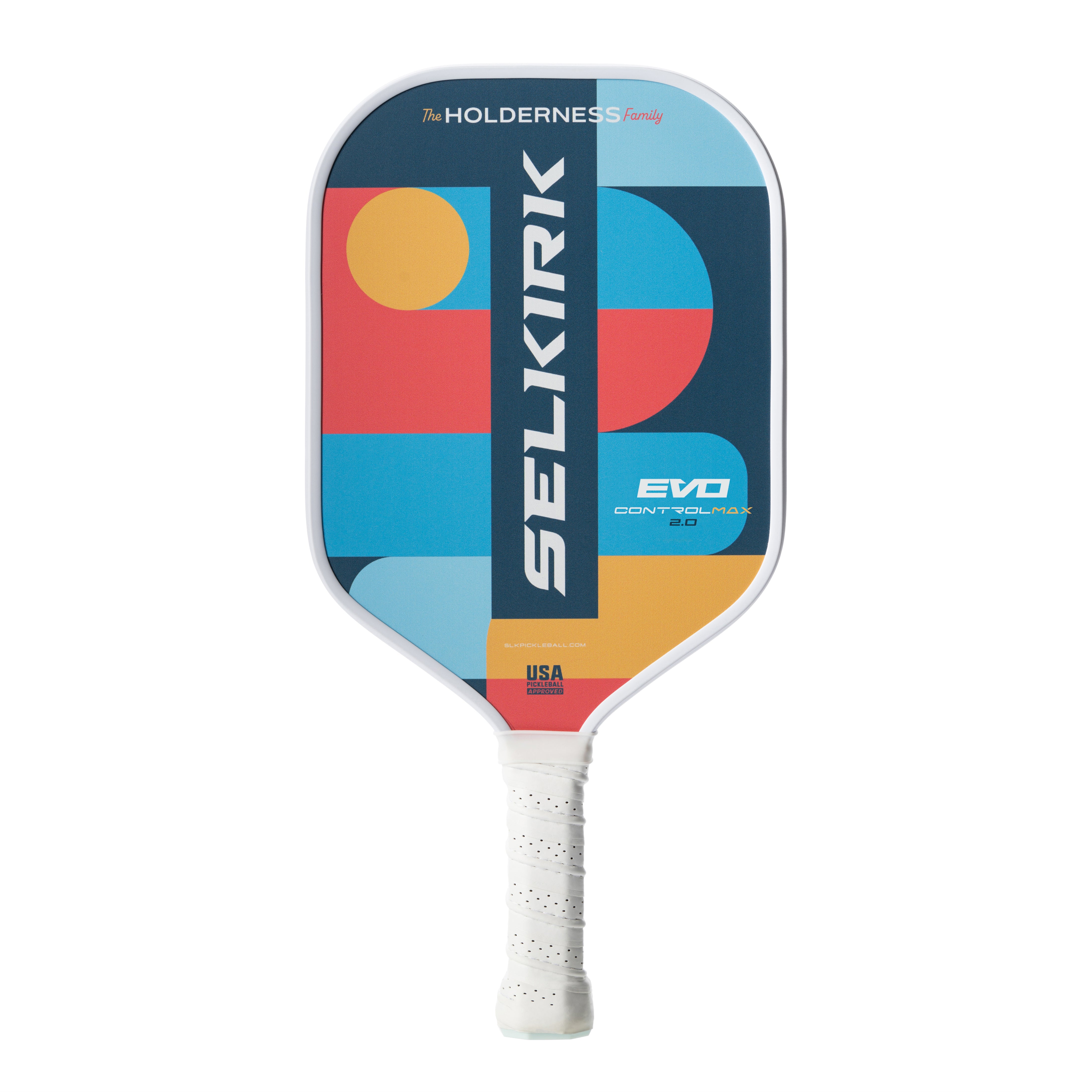 SLK by Selkirk x The Holderness Family Evo 2.0 - Control - Max - Pickleball Paddle、mySite、noshort