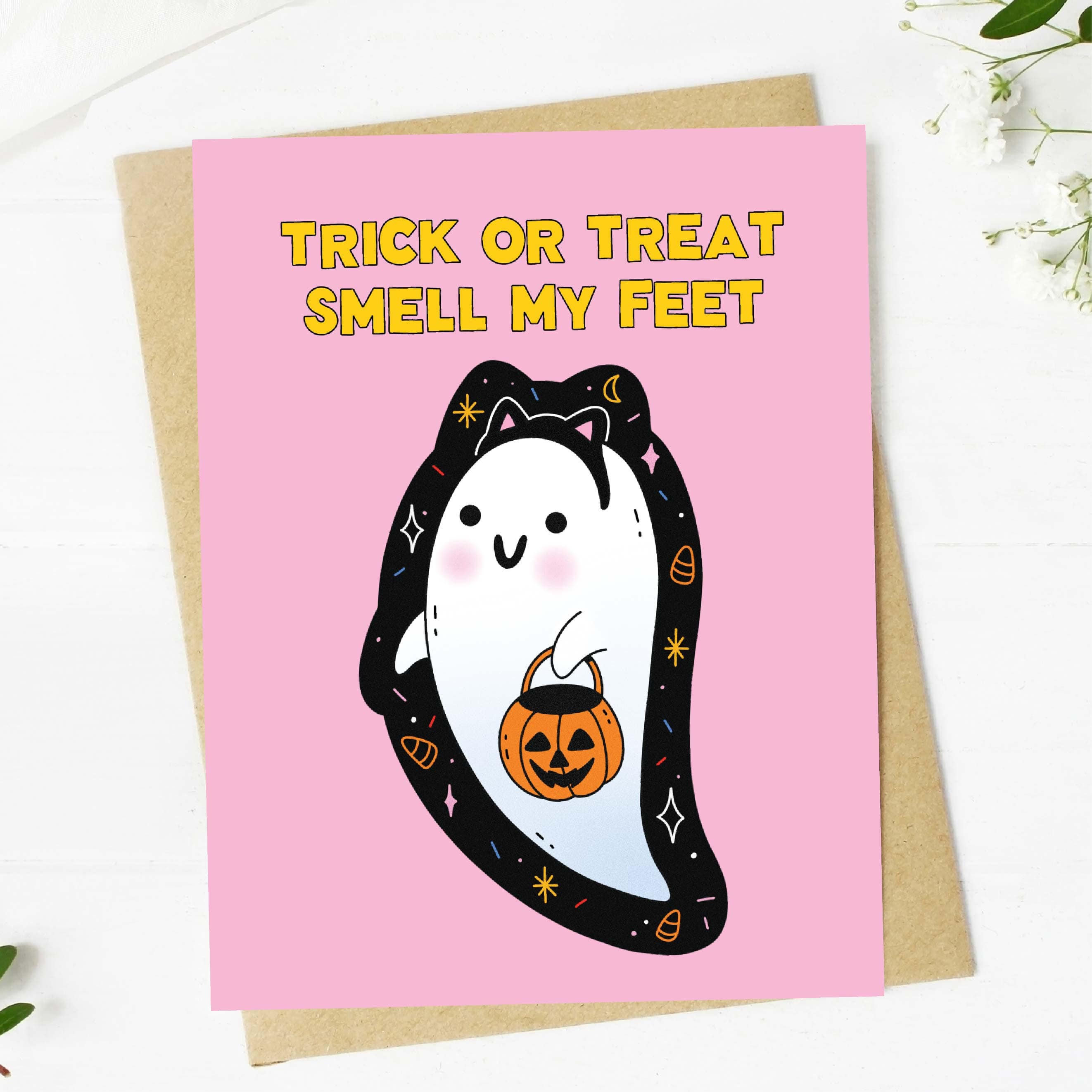  Trick Or Treat Smell My Feet Halloween Card、mySite、ghnorth