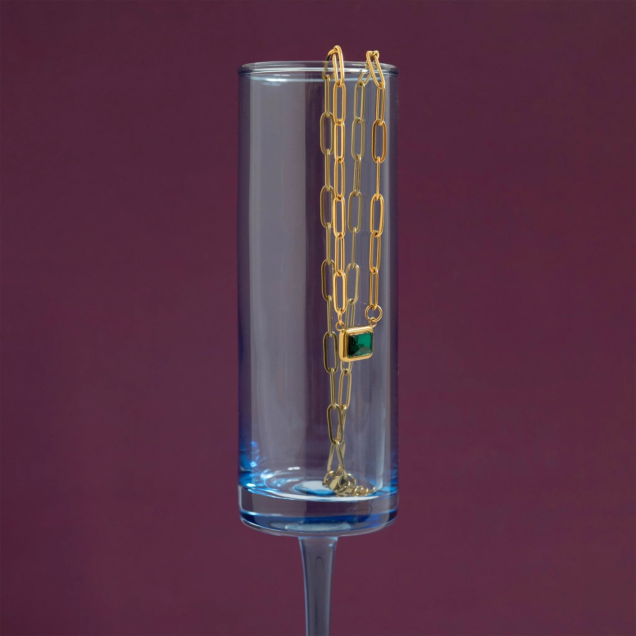 18K Gold PVD Paperclip Connector Chain Necklace / CHN0080、mySite、dreamappss