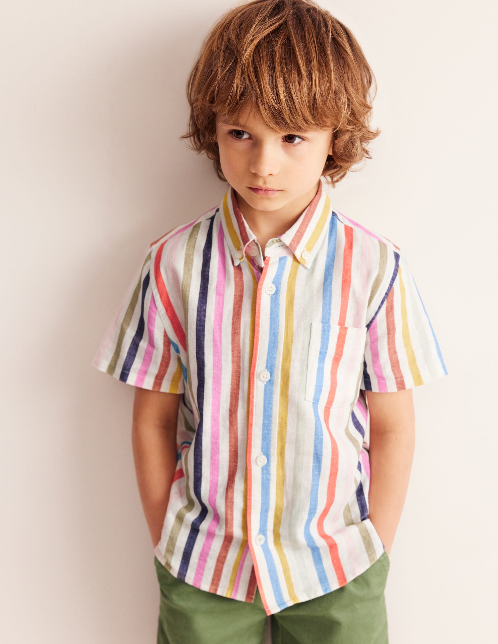  Cotton Linen Shirt-Multistripe、mySite、ashleygrahame