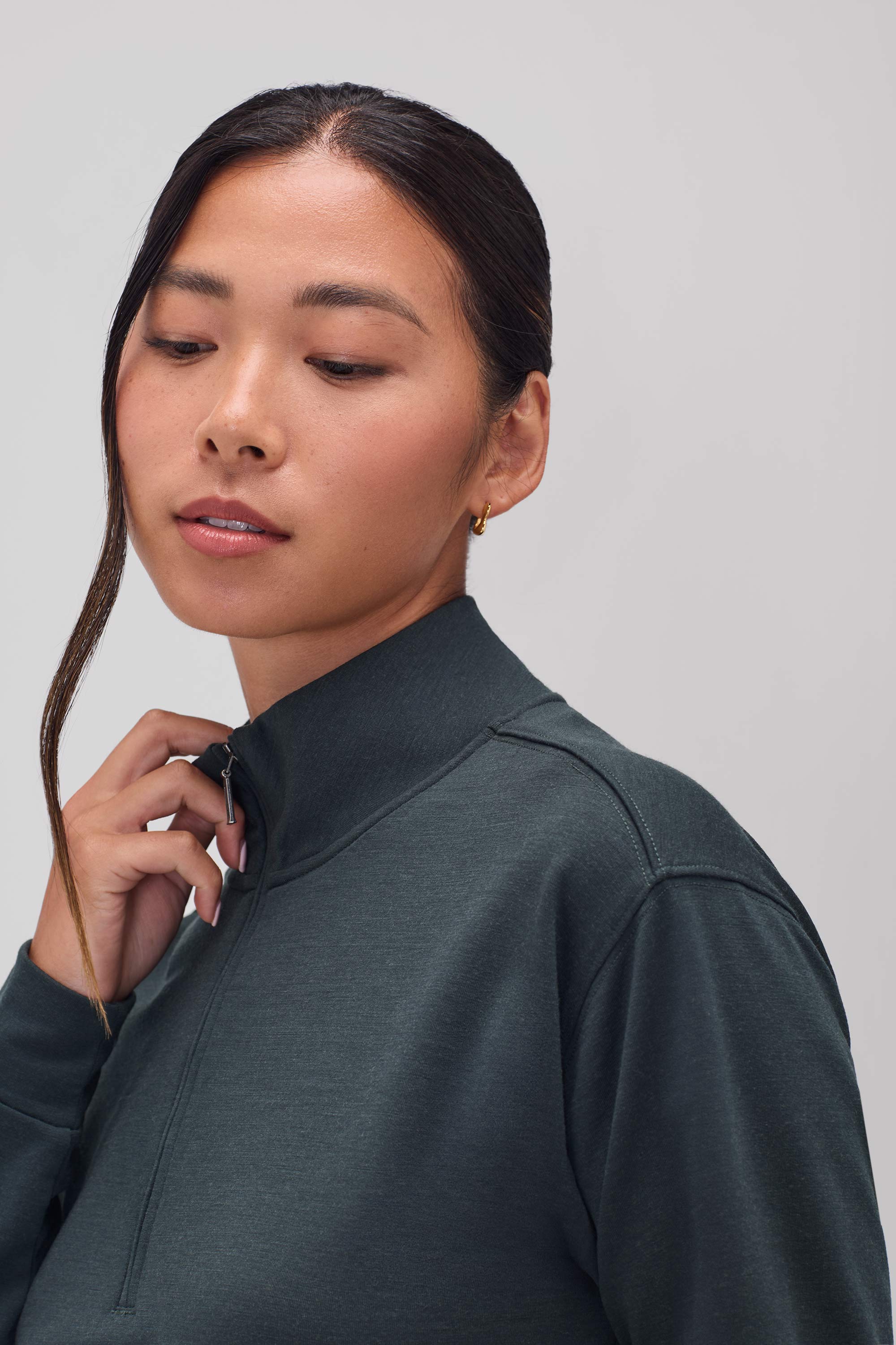 Women's Merino Transit Quarter Zip、mySite、noshort