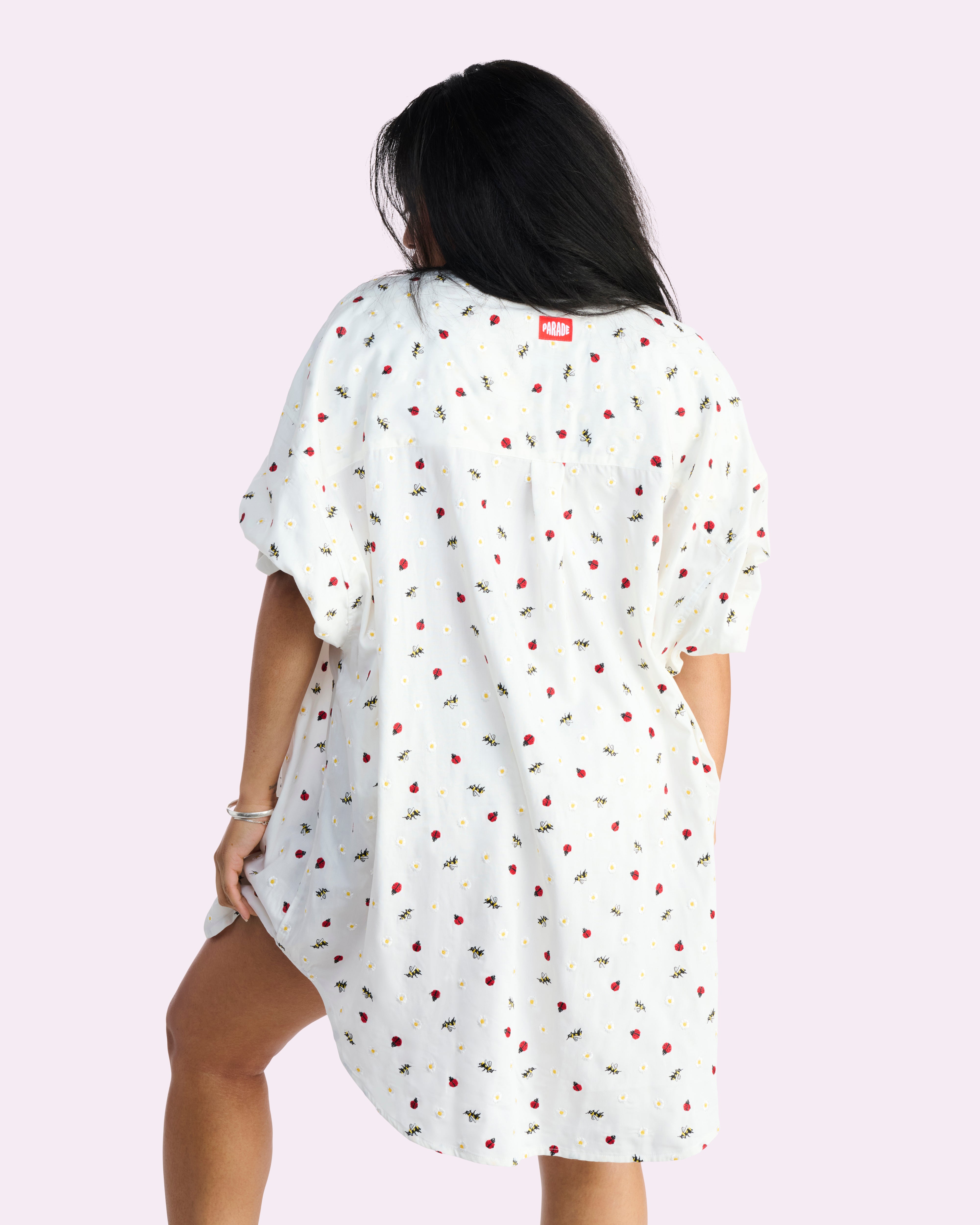 Parade Poplin Oversized Long Sleeve Button-Down Shirt | Parade Poplin (Garden Embroidery)、mySite、bengalsvssteelers