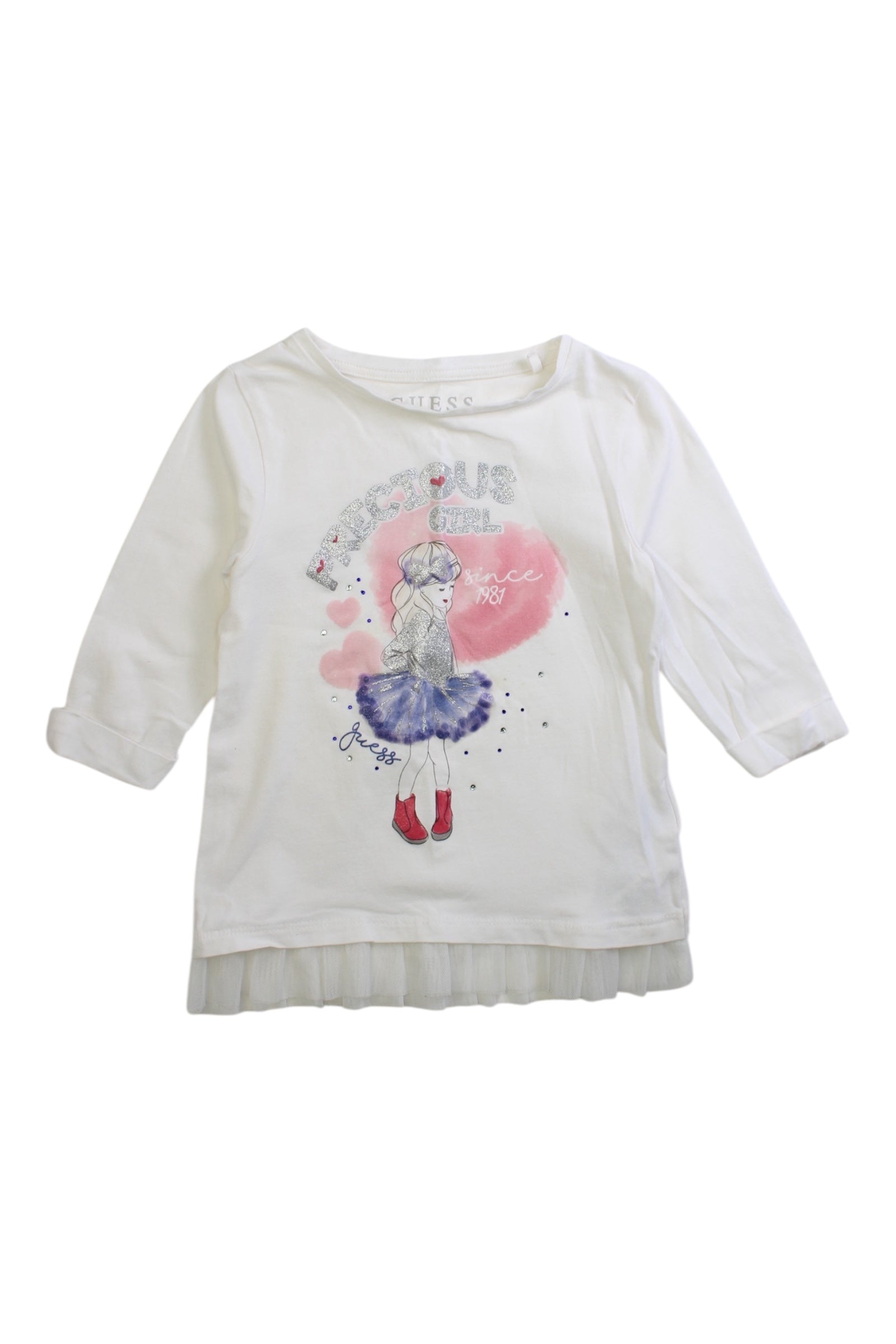 Guess Long Sleeve Embellished Top - Size 3T、mySite、g9winljtr