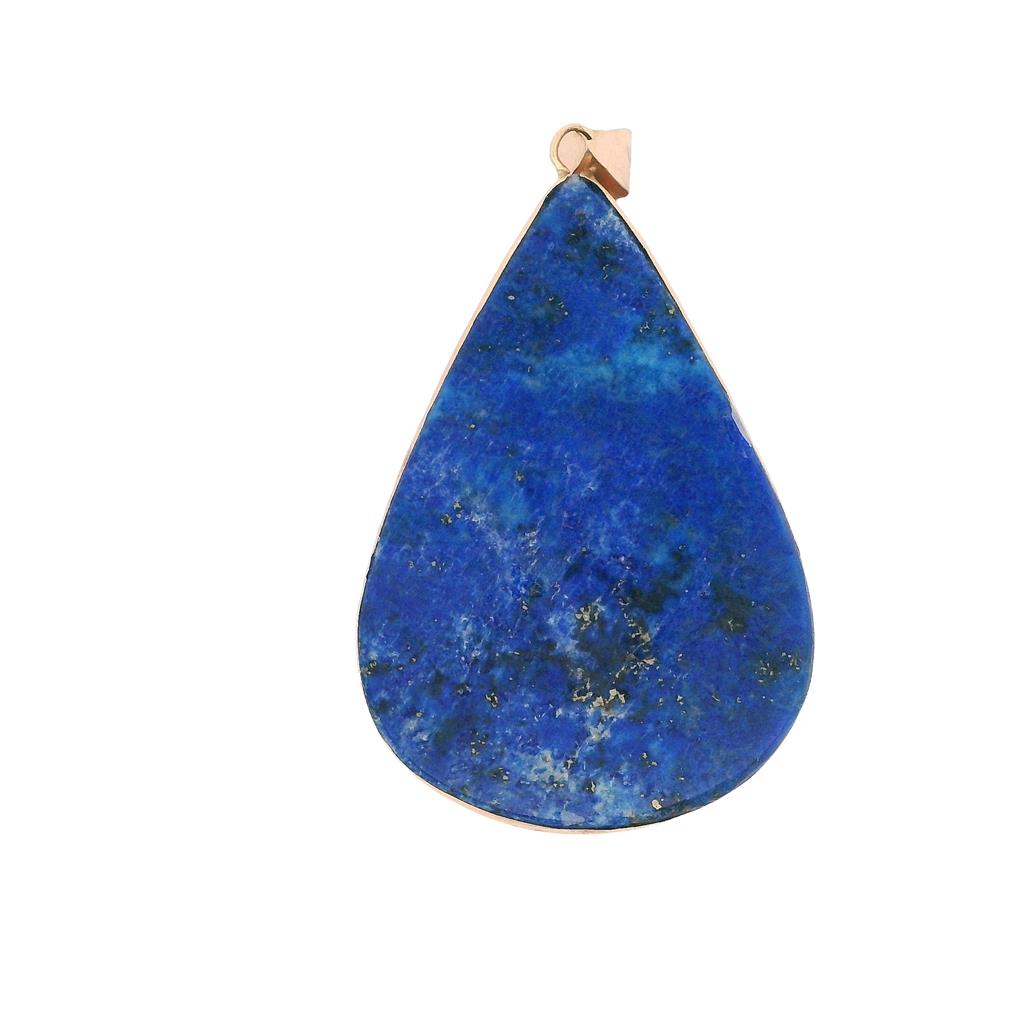 Estate 18K Yellow Gold Pear Shaped Lapis Lazuli Pendant、mySite、botmansion