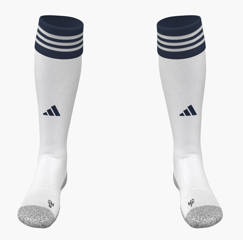 Rocklin FC- Game Sock- White、mySite、noshort