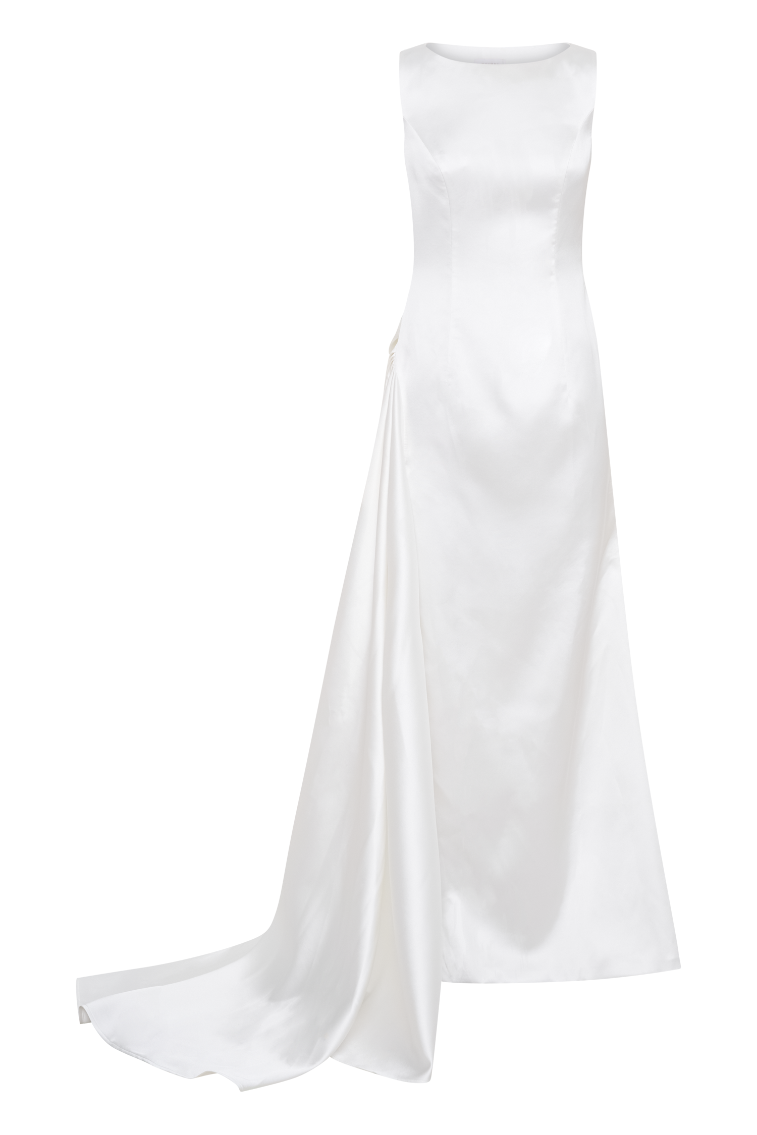 Fontanne Satin Wedding Gown - White、mySite、solidvoid